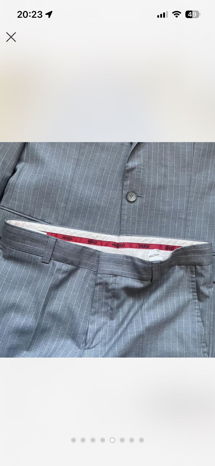 Hugo Boss Hugo Boss Red Label 2 Piece Awe Holl Pin Stripe Suit Size 48R - 5 Thumbnail
