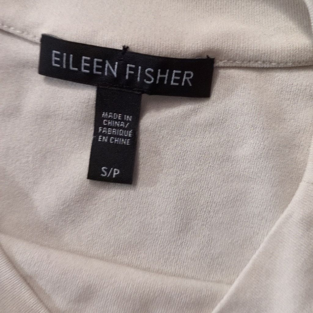 Eileen Fisher Eileen Fisher Oversized High Neck Cream Silk Tank Size Small Size S / US 4 / IT 40 - 3 Thumbnail