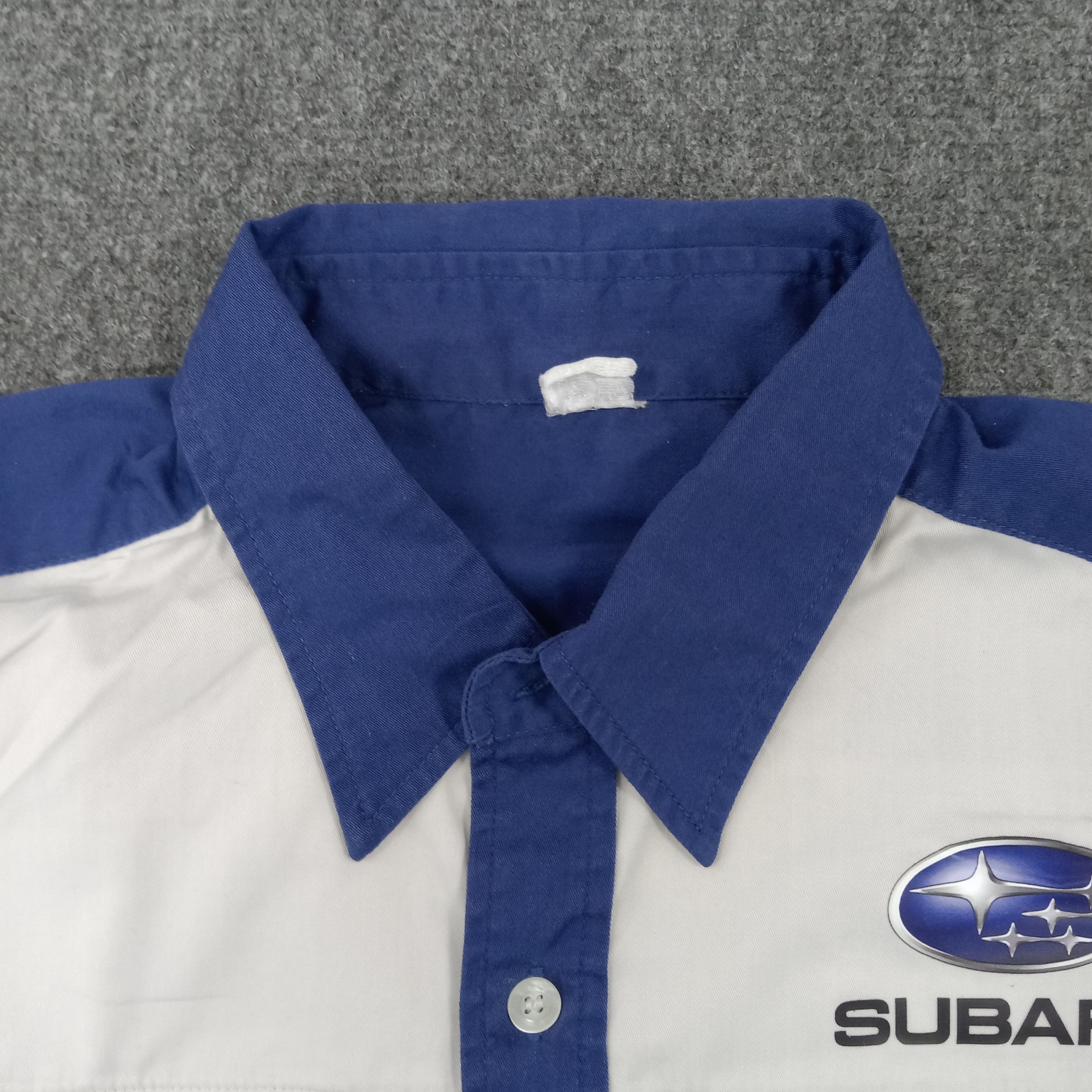 Vintage SUBARU Japanese Racing Team Shirt Jacket Size US L / EU 52-54 / 3 - 4 Thumbnail