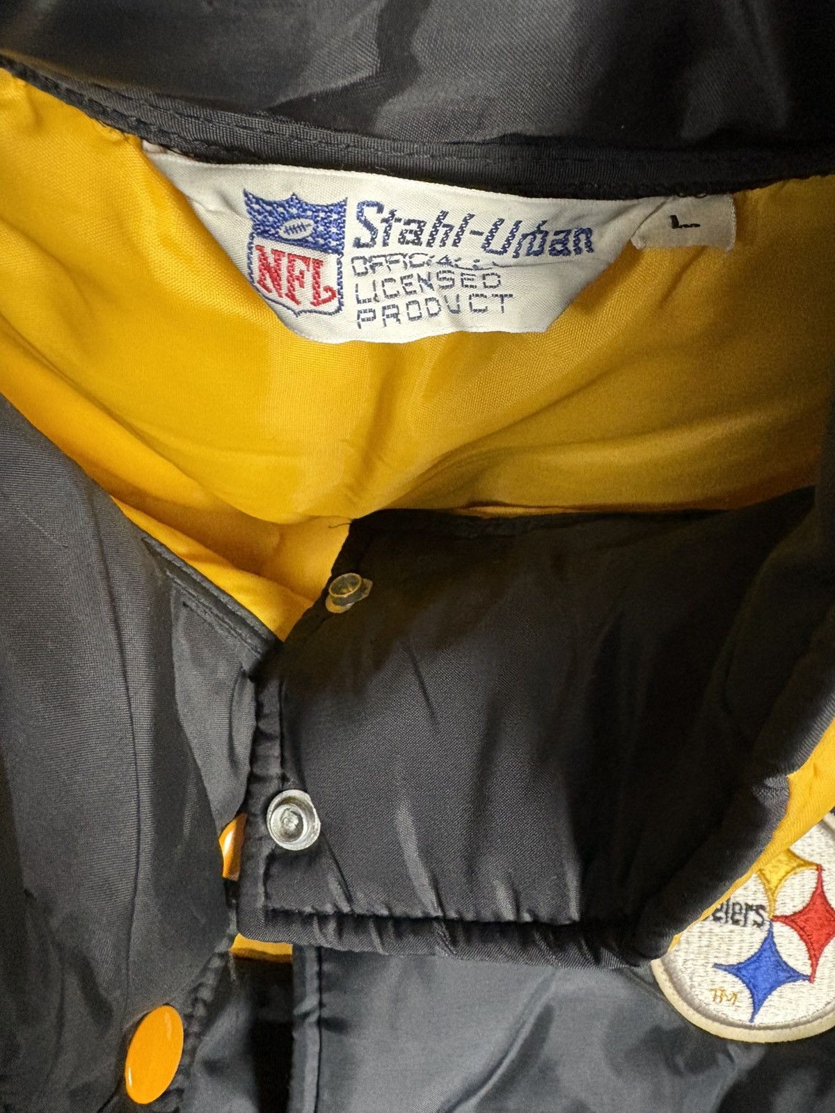NFL × Vintage Vintage 80’s Pittsburgh Steelers Puffer Vest Size US L / EU 52-54 / 3 - 4 Thumbnail