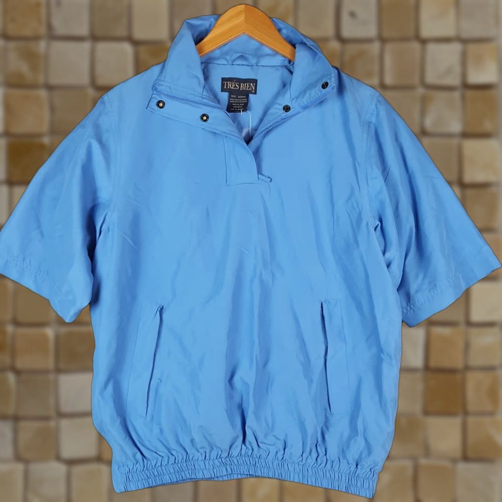 Tres Bien VINTAGE Tres Bien Windbreaker Jacket Women's M Blue Golf Windbreaker Size M / US 6-8 / IT 42-44 - 1 Thumbnail