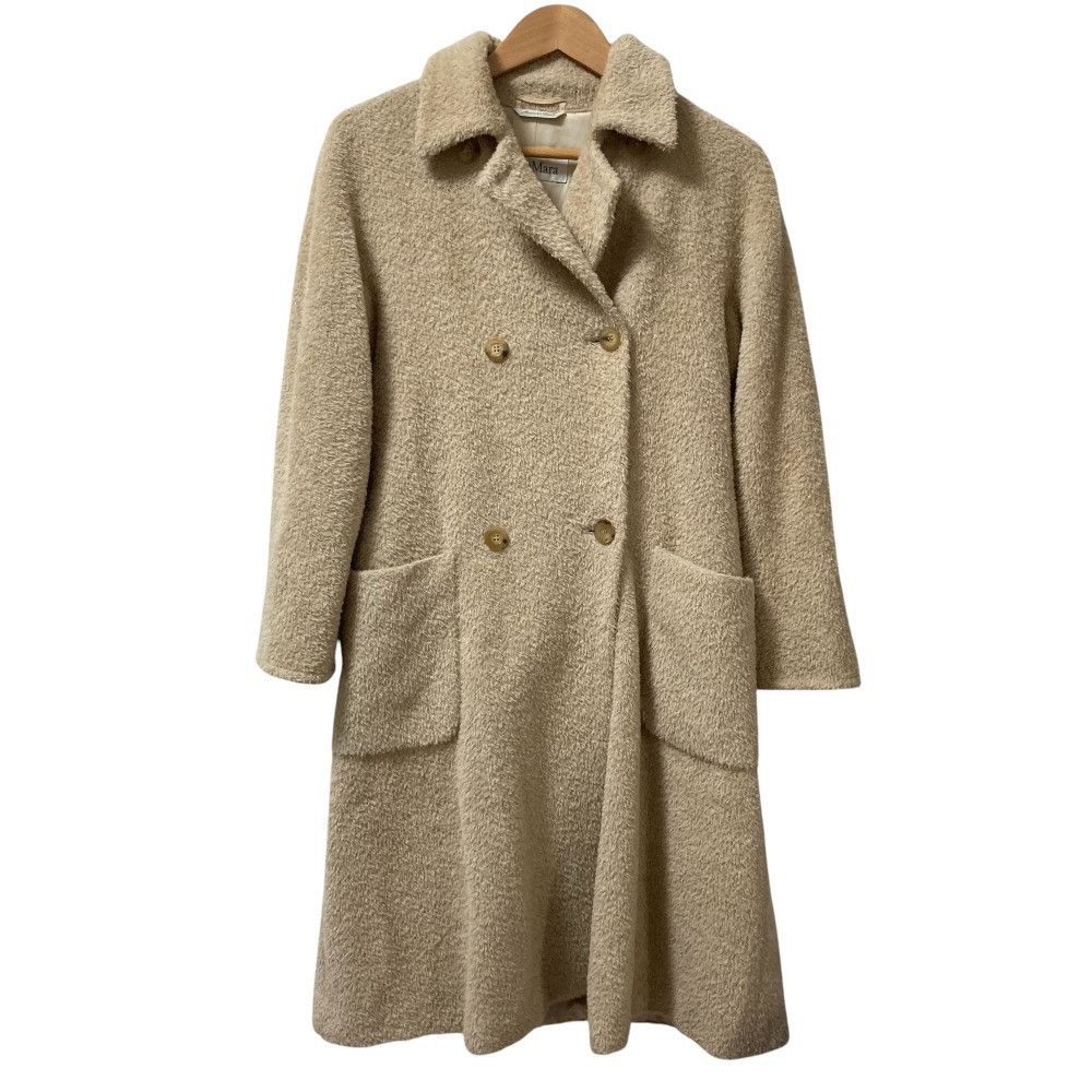Max Mara MaxMara Max Mara Alpaca Double-breasted Long Coat Natural Material Outerwear DUTY FREE for USA Size ONE SIZE - 1 Thumbnail