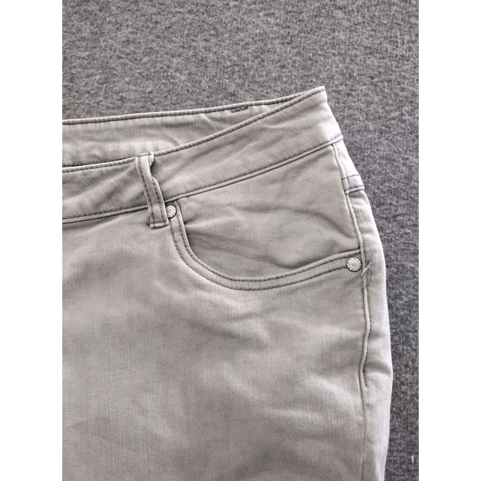 Denime Unbranded Women's Jeans Tapered Denim Gray Stretch Plus 26W Size 26" / US 2 / IT 38 - 6 Thumbnail