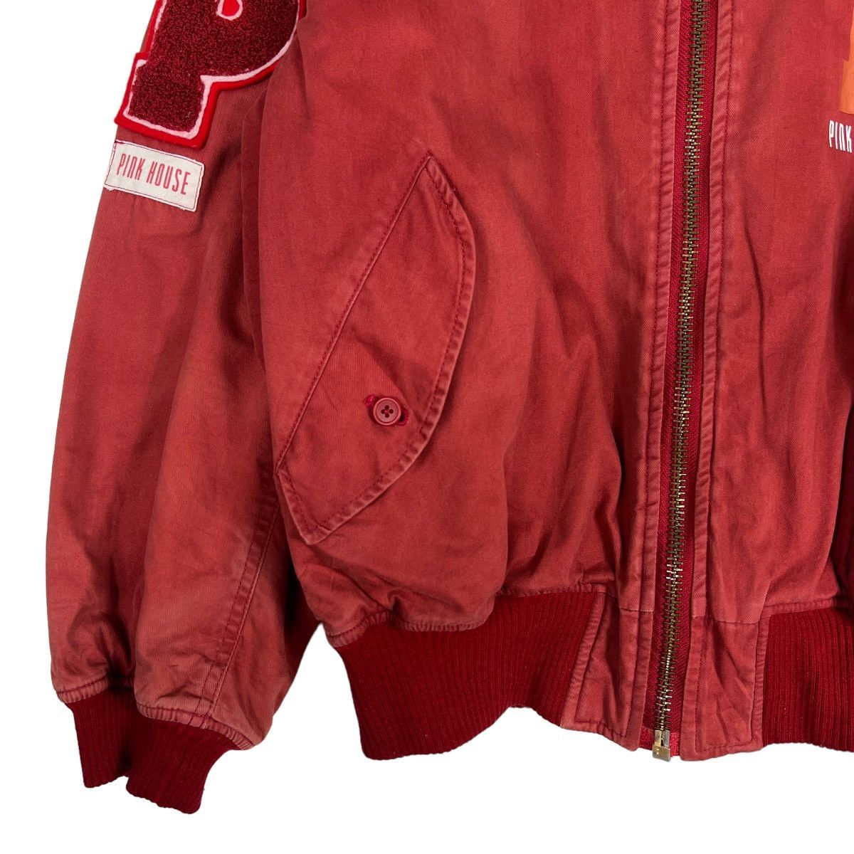 Japanese Brand 🔥 ARCHIVES PINK HOUSE BOMBER JACKET Size US L / EU 52-54 / 3 - 9 Thumbnail