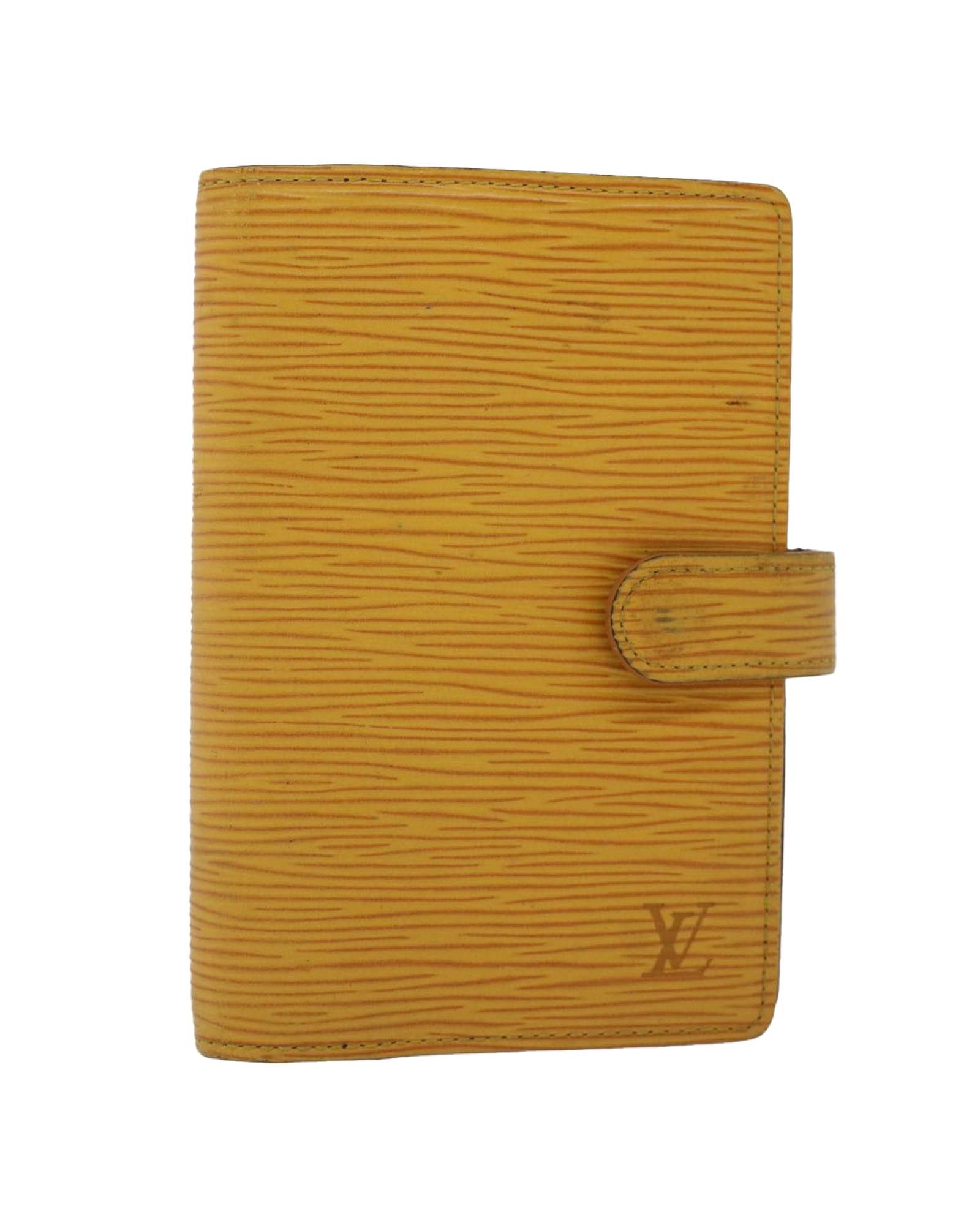 image of Louis Vuitton Epi Leather Day Planner Cover - Yellow, Women's