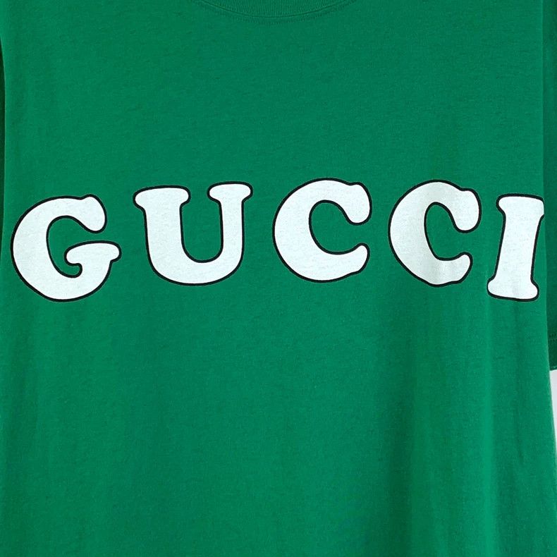 Gucci Gucci Green logo letter print cotton round-neck short-sleev Size US M / EU 48-50 / 2 - 4 Thumbnail