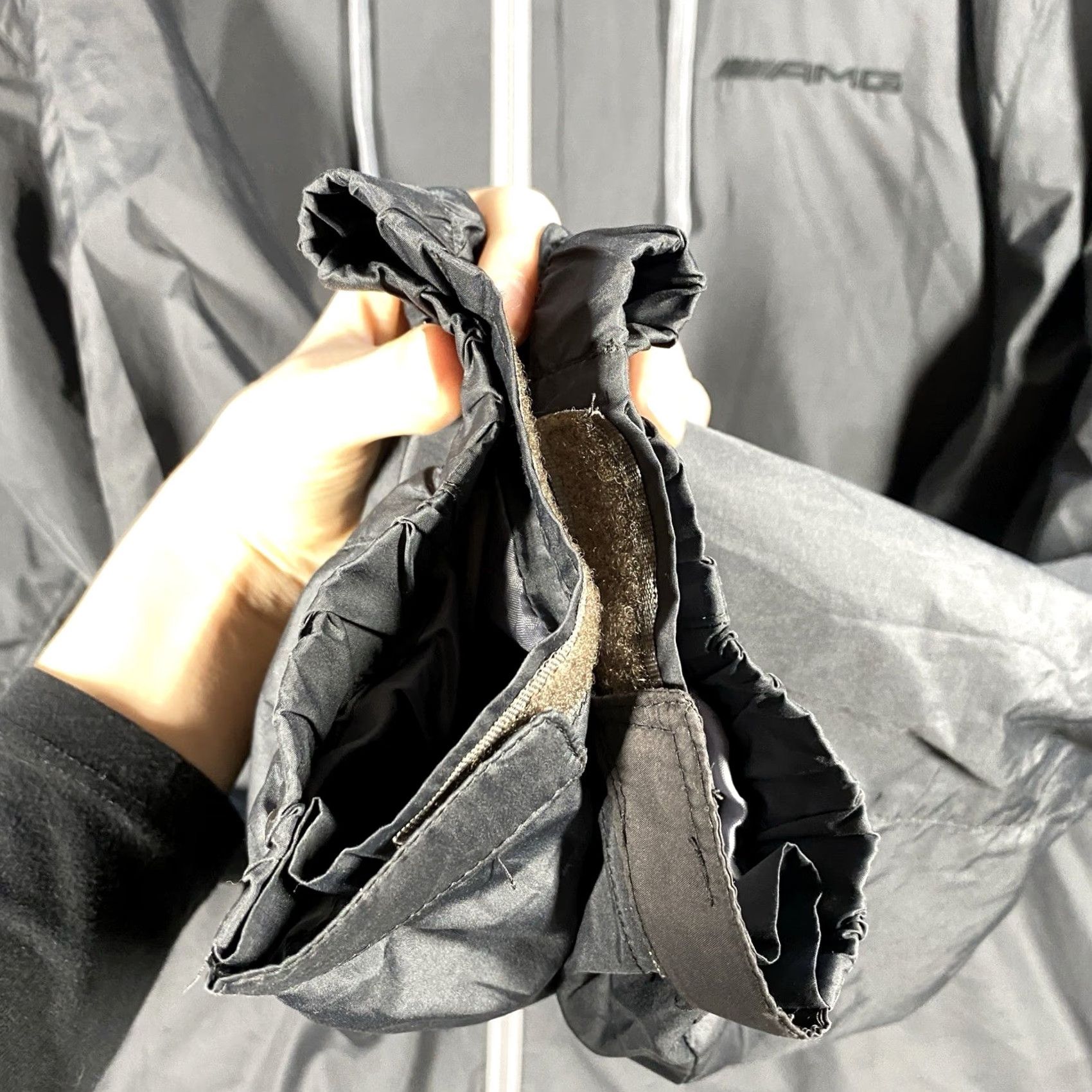 Mercedes-Benz AMG Mercedes-Benz USA Collection Windbreaker Jacket Mens 3XL Hooded Zip Gray Mercedes-Benz Windbreaker 3XL Mens Hoodie Jacket USA Theme Size US XXL / EU 58 / 5 - 4 Thumbnail