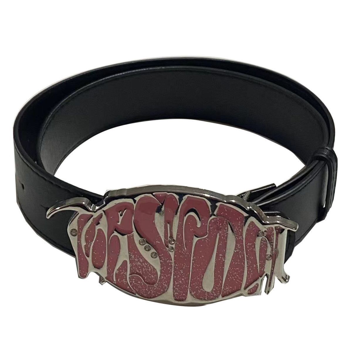 Designer Crazy Vintage Belt Riveted Belts Menswear Accessories Size ONE SIZE - 4 Thumbnail
