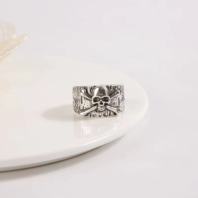 Japanese Brand Retro Skull Wide Ring Size ONE SIZE - 4 Thumbnail
