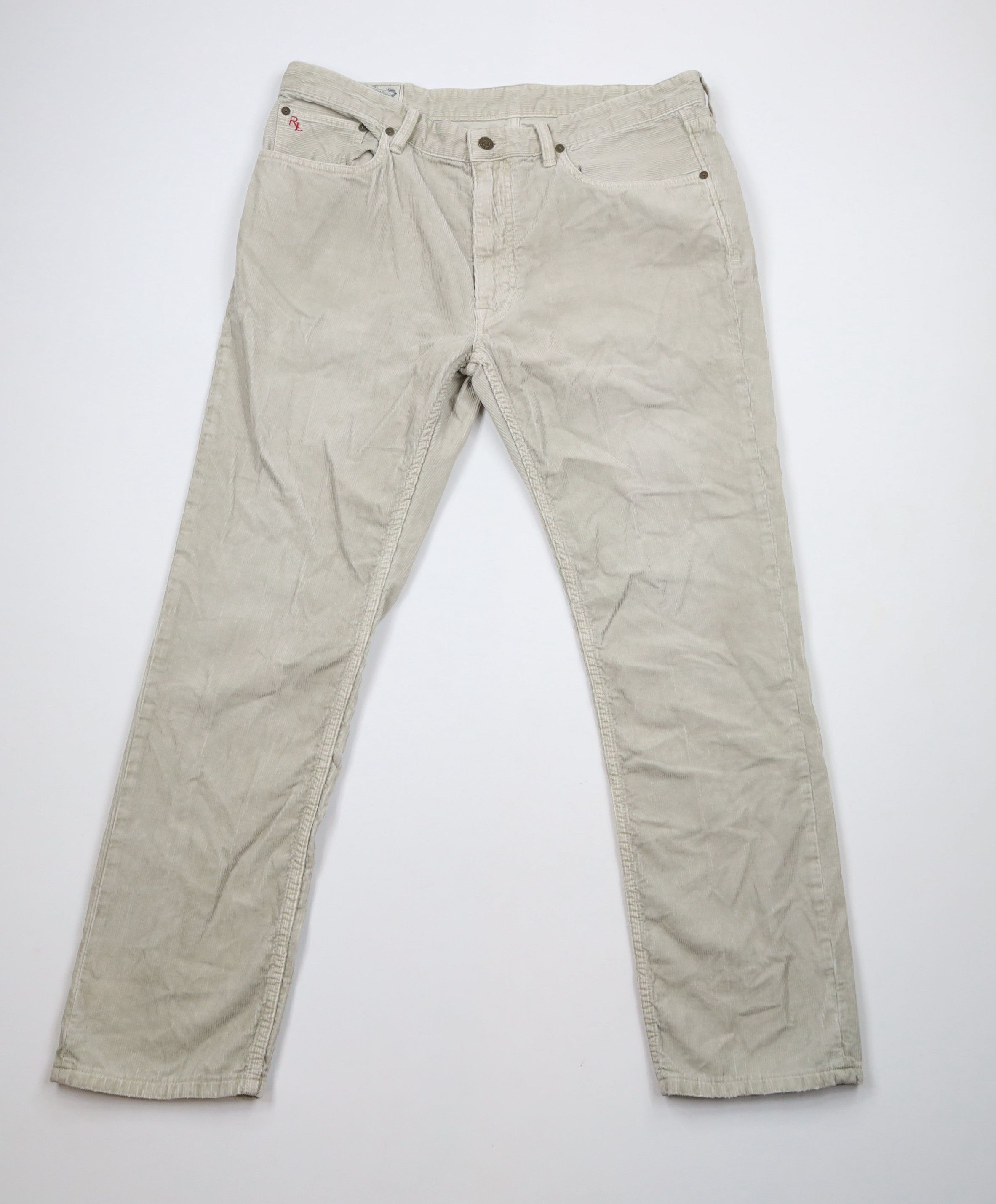Ralph Lauren × Vintage Vintage 90s Ralph Lauren Varick Slim Straight Corduroy Pants Size US 36 / EU 52 - 1 Thumbnail