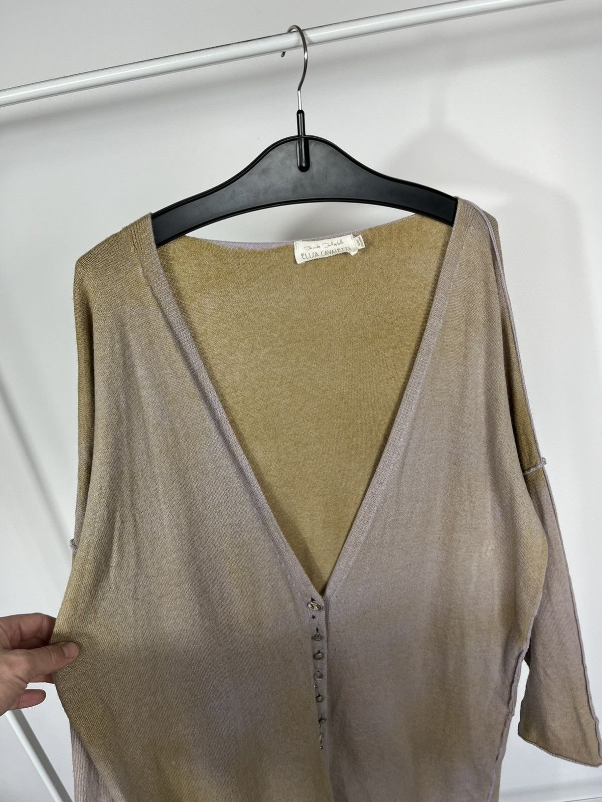 Elisa Cavaletti Elisa Cavaletti Wool Blend Long Knit Cardigan Button Size L Size L / US 10 / IT 46 - 5 Thumbnail