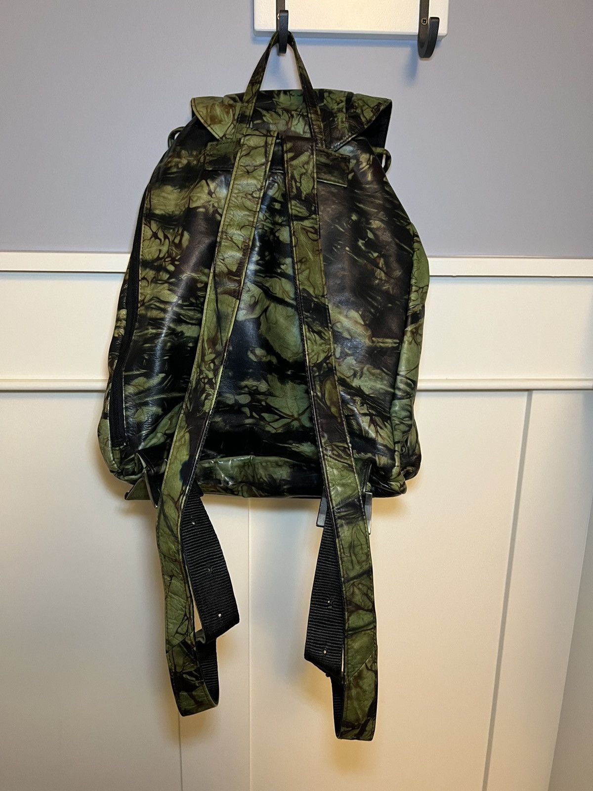 Jean Paul Gaultier Vintage 90s Jean Paul Gaultier Leather Camoflage Backpack Size ONE SIZE - 2 Thumbnail