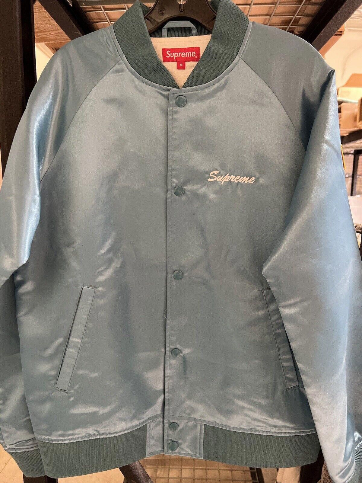 Supreme SS16 SUPREME X BETTY BOOP SATIN CLUB JACKET LIGHT BLUE Size US M / EU 48-50 / 2 - 2 Thumbnail