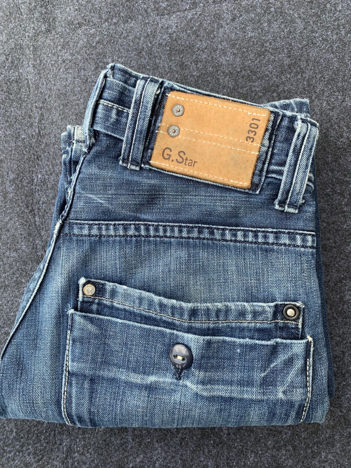 G-Star G-Star Raw 3301 Heritage Workwear Denim Jeans -Multi Pocket Size US 30 / EU 46 - 10 Thumbnail
