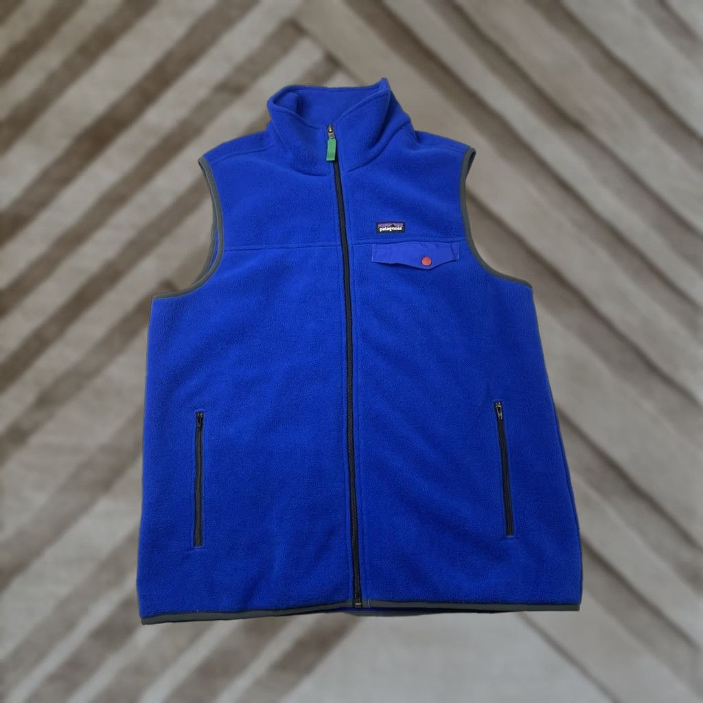Patagonia Patagonia Synchilla Snap-T Fleece Vest Full Zip Adult Medium Blue Sample Mens Size US M / EU 48-50 / 2 - 1 Thumbnail