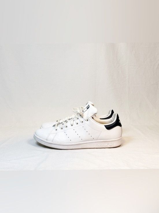 Adidas Adidas Originals Mens White Navy Stan Smith Sneakers~12~ Size US 12 / EU 45 - 4 Thumbnail