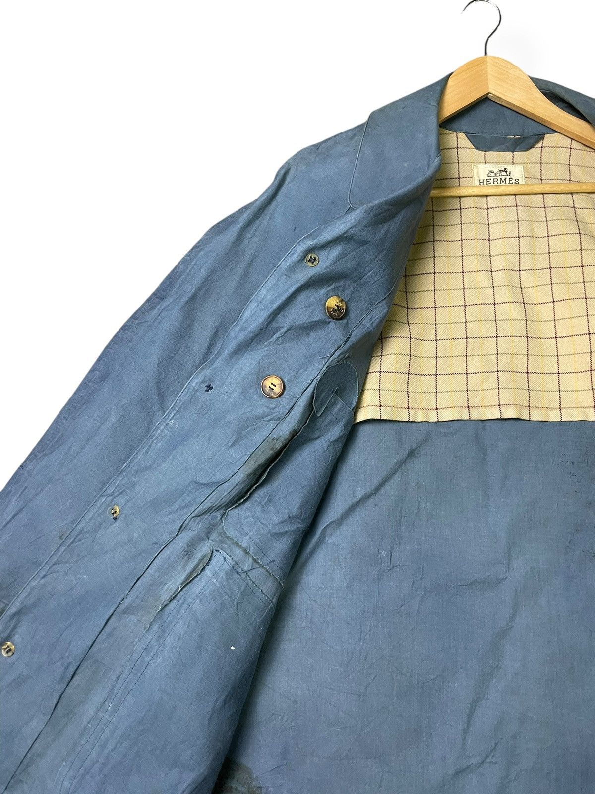 Hermes Vintage Hermes Waxed Cotton Jacket (52) Size US M / EU 48-50 / 2 - 8 Thumbnail