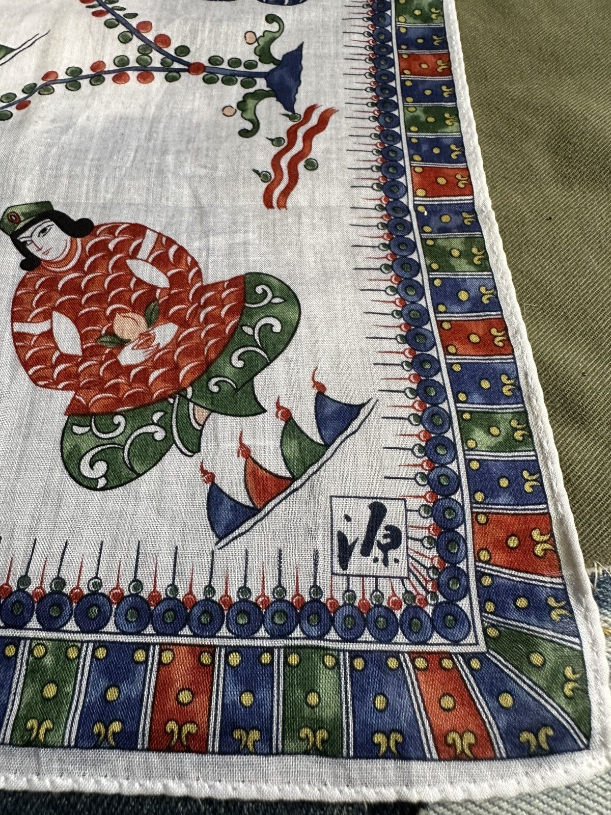 Japanese Brand × Vintage Japanese Art Handkerchief/ Neckerchief/ Bandana Size ONE SIZE - 4 Thumbnail