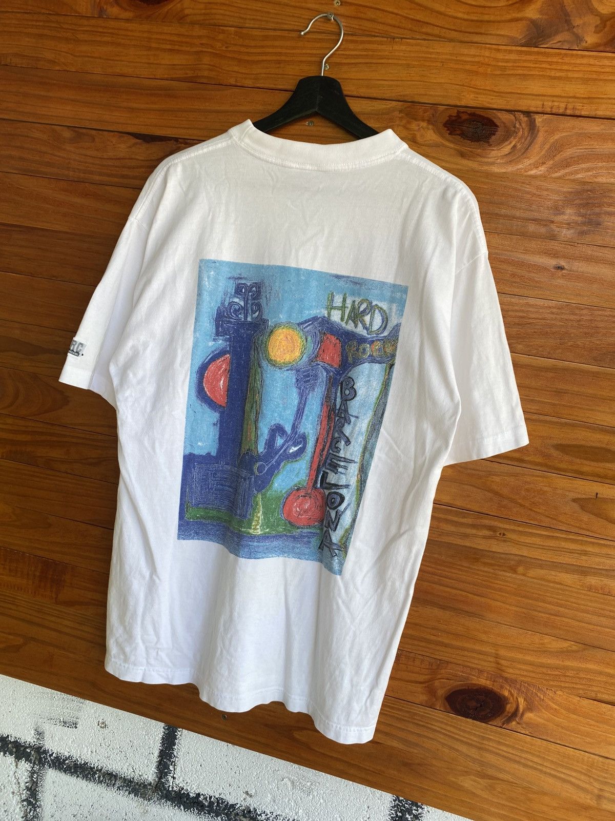 Hard Rock Cafe Vintage 90s Hard Rock Cafe Barcelona Heavy-T Pop Art Design Size US M / EU 48-50 / 2 - 4 Thumbnail