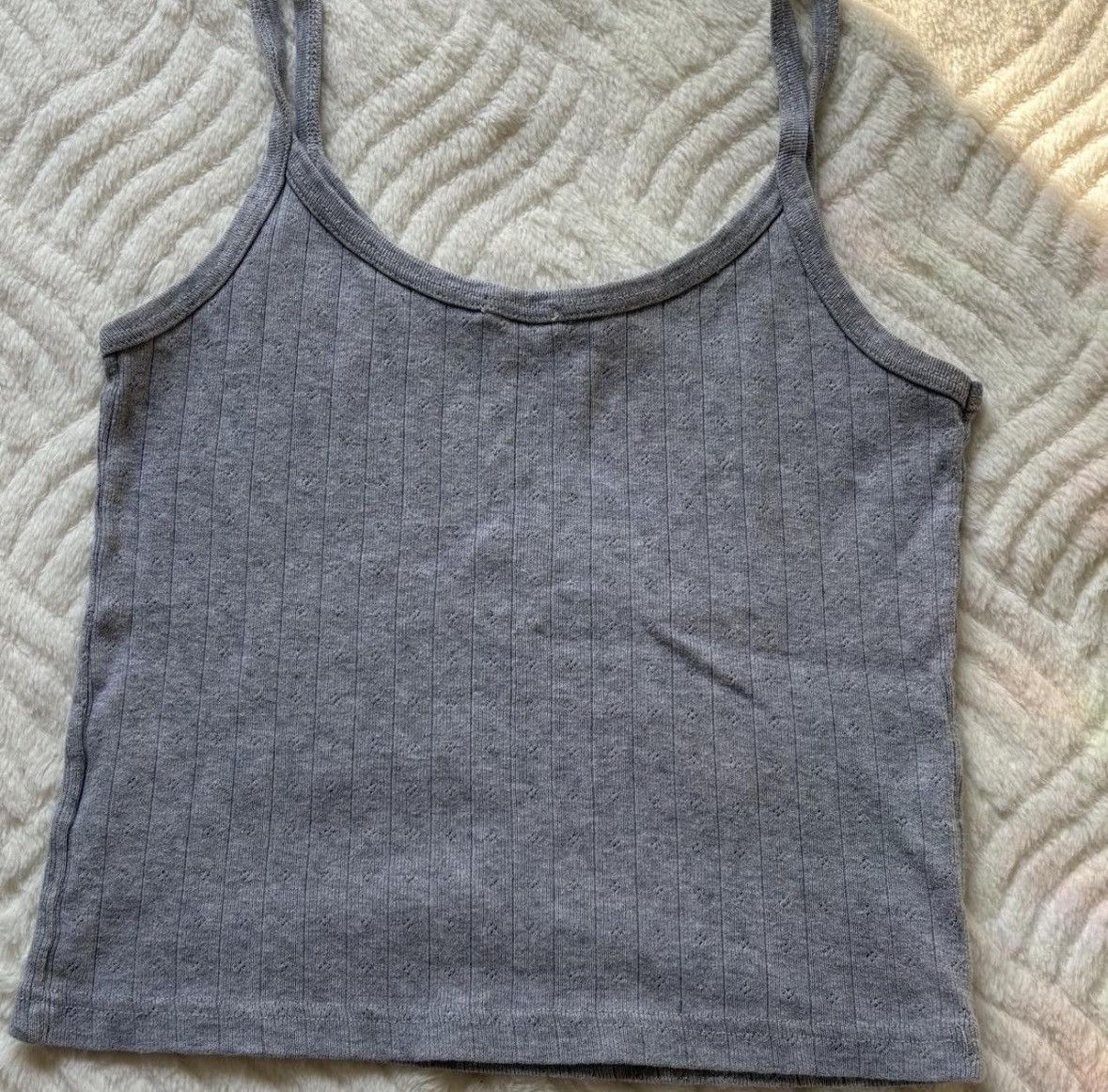 Brandy Melville Grey Brandy Melville Top Size ONE SIZE - 4 Thumbnail