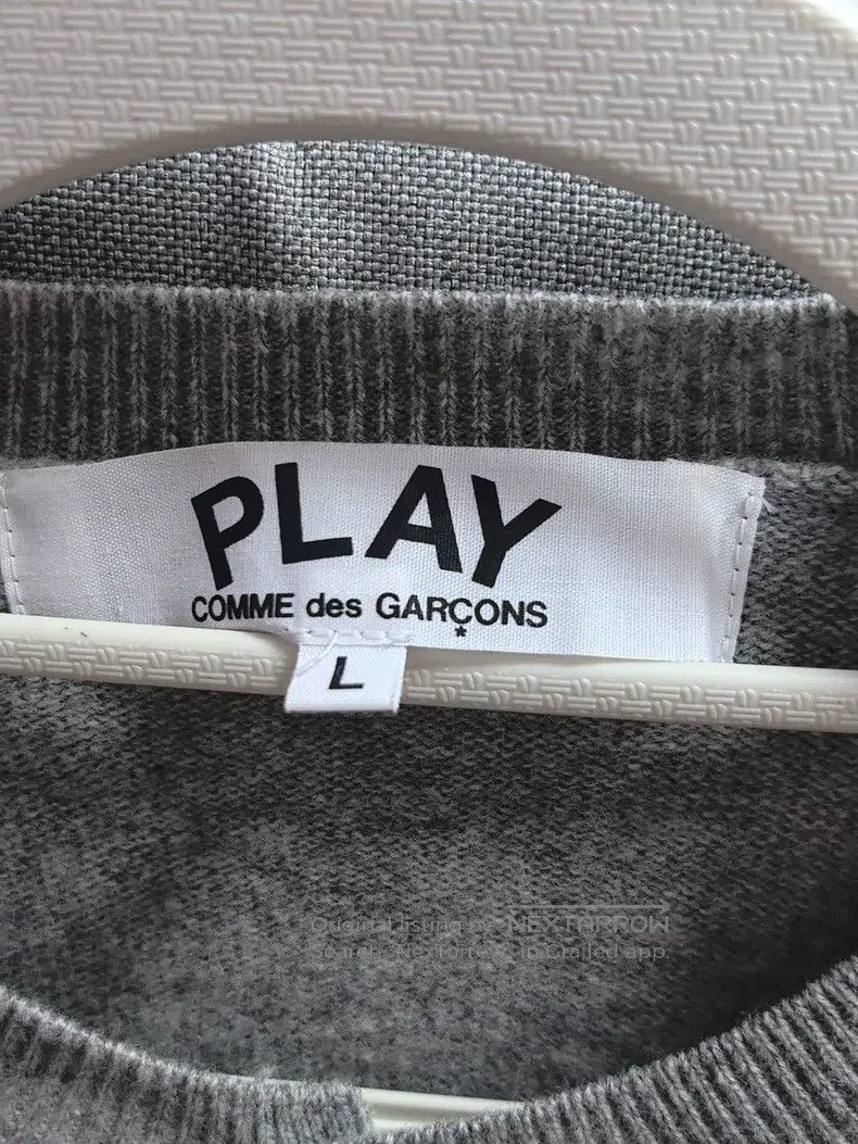 Comme des Garcons Comme Des Garcons Gray heart pattern cardigan, size L Size L / US 10 / IT 46 - 3 Thumbnail