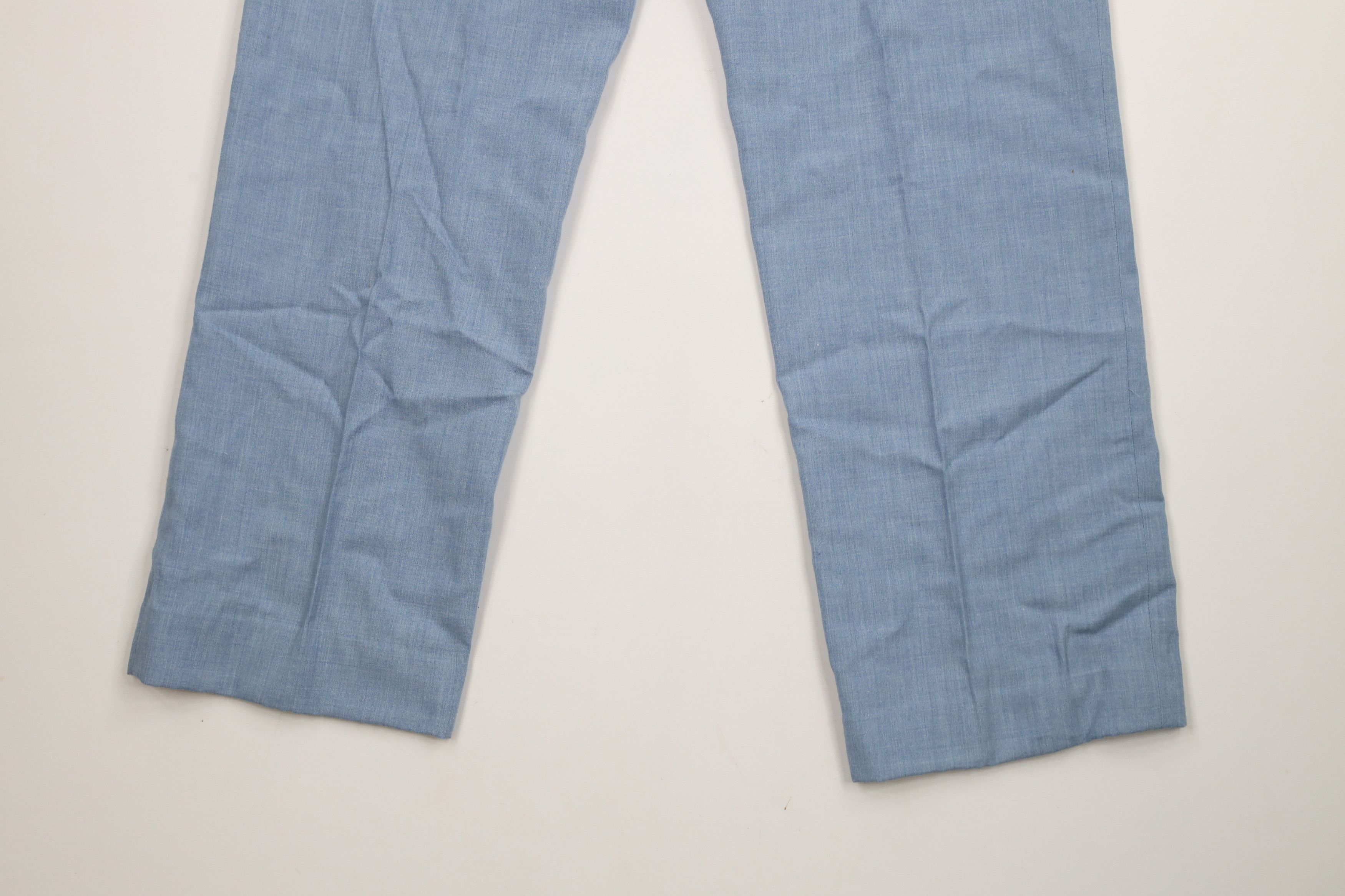 Vintage Vintage 70s Streetwear Flared Wide Leg Chino Pants Blue USA Size US 34 / EU 50 - 13 Thumbnail