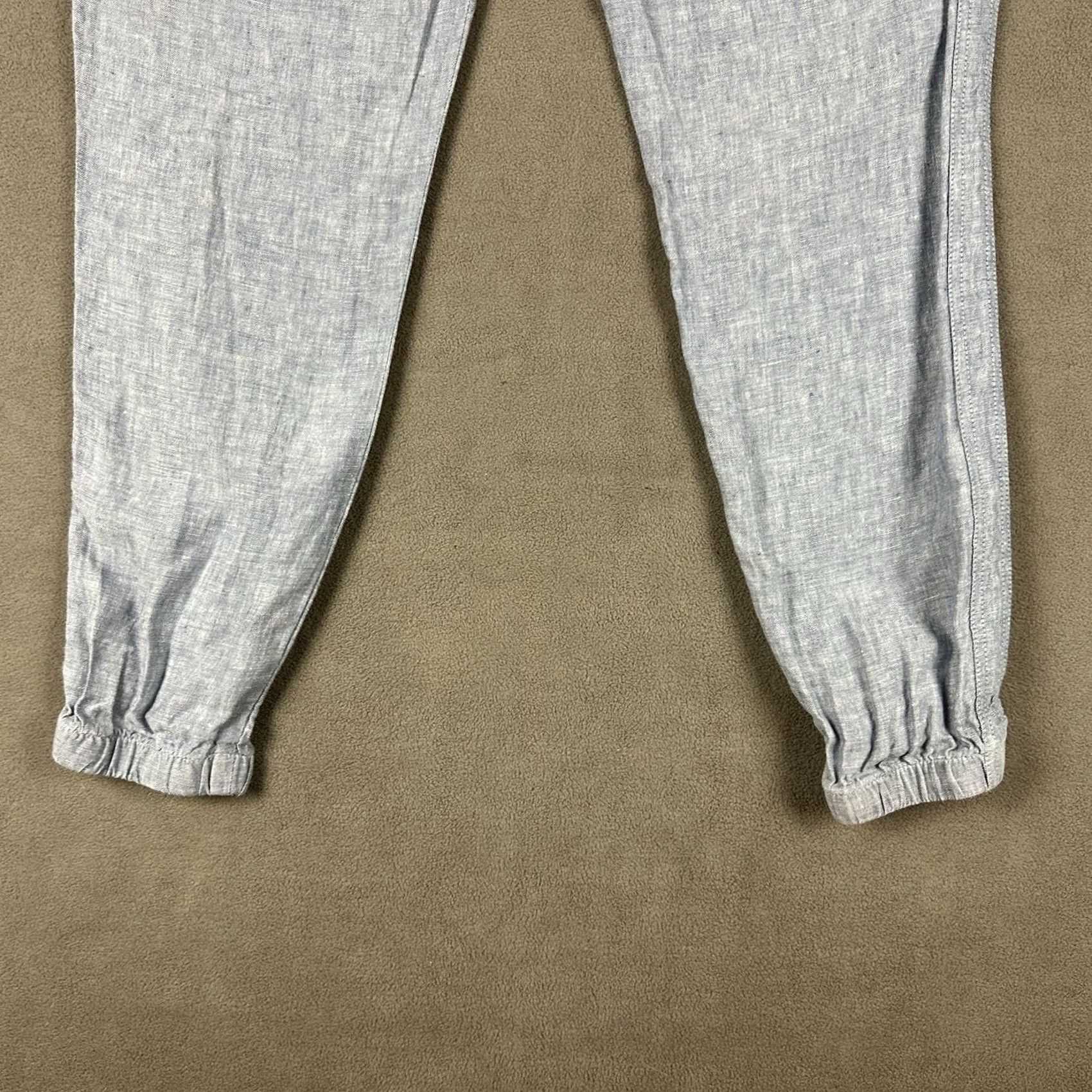 Athleta Athleta Womens Pants Blue 2 Linen Jogger Elastic Waist High Rise Drawstring Size 26" / US 2 / IT 38 - 6 Thumbnail