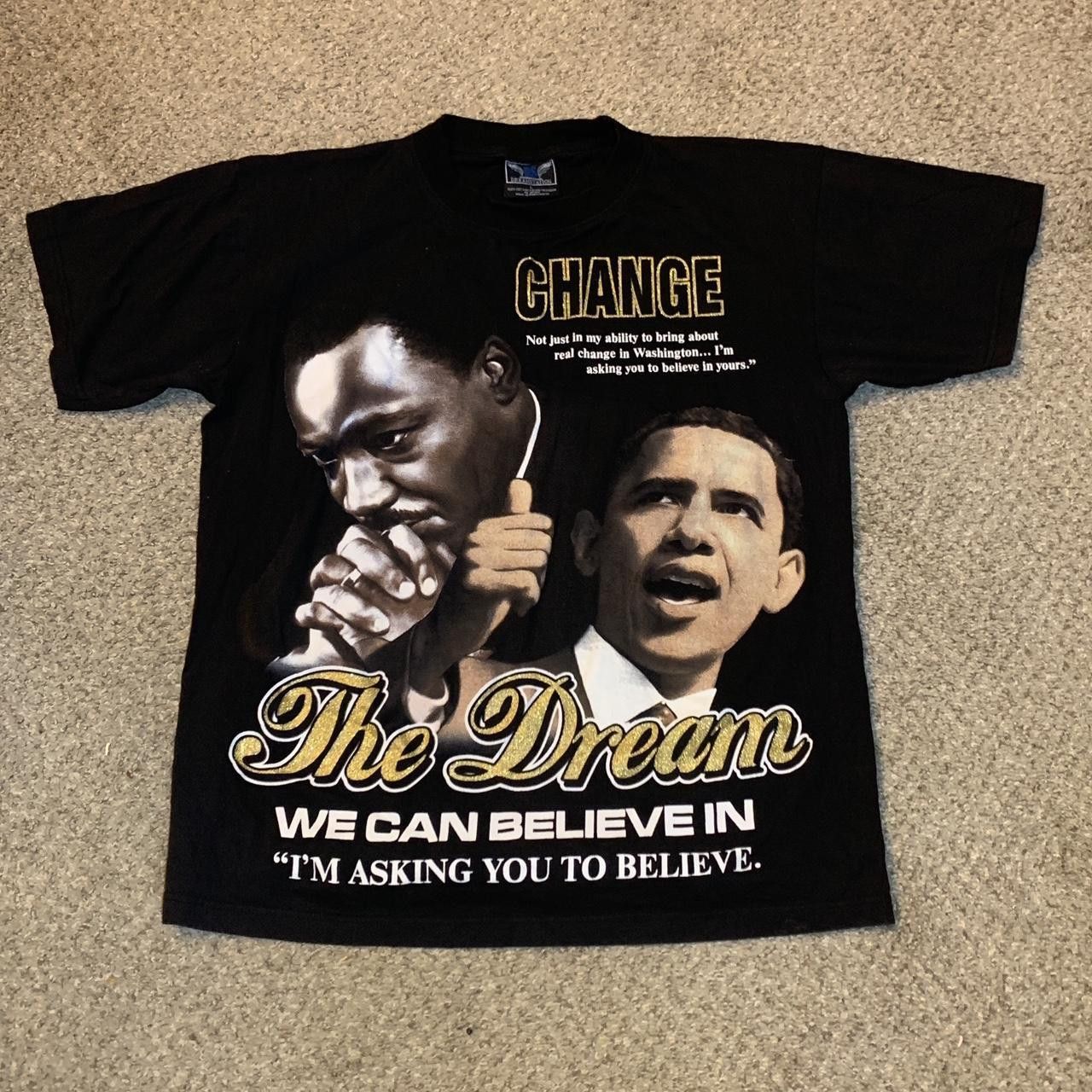 Vintage Obama X MLK 2008 rap tee political campaign shirt Size US L / EU 52-54 / 3 - 1 Thumbnail