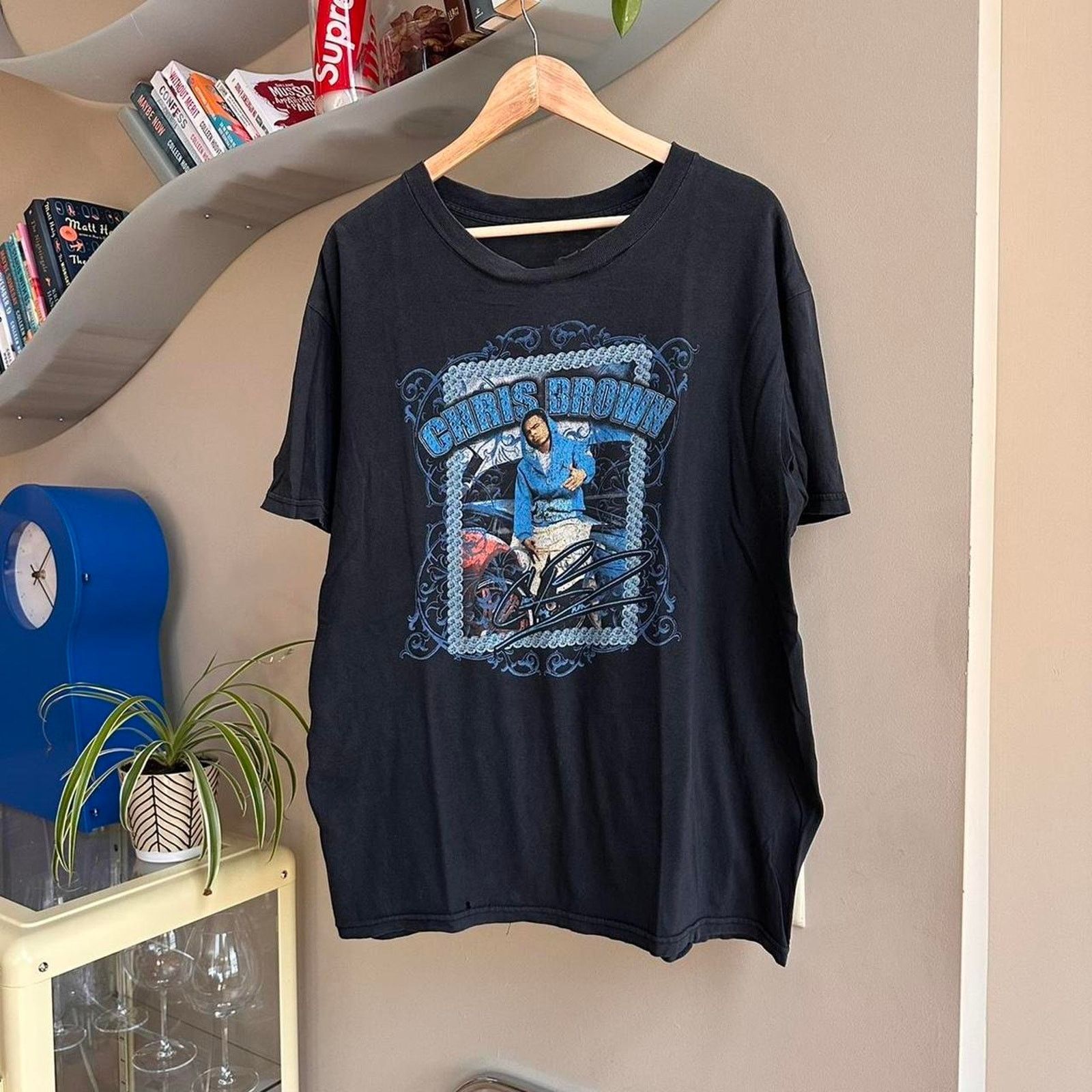 Band Tees × Vintage Vintage Y2K Chris Brown Rap Tee Size US L / EU 52-54 / 3 - 1 Thumbnail