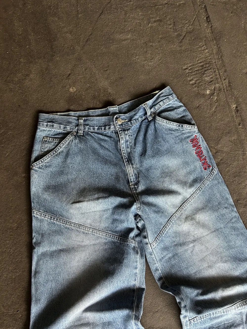 JNCO × Japanese Brand Vintage Baggy Rap sk8 Jnco Style Washed Jeans y2k Size US 32 / EU 48 - 3 Thumbnail