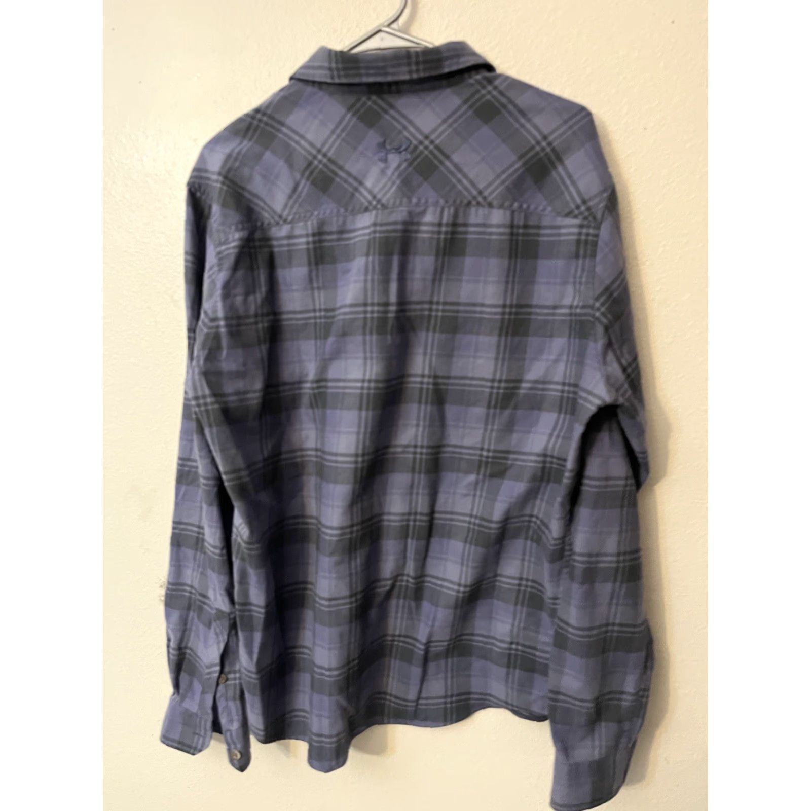 Under Armour Under Armour Shirt Men L Blue Plaid Flannel Button Up Casual Outdoor Size US L / EU 52-54 / 3 - 3 Thumbnail