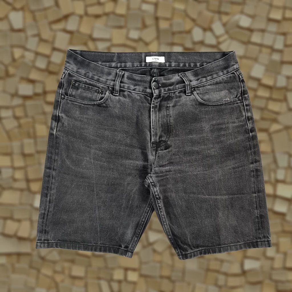 CMMN SWDN CMMN SWDN Mens Denim Shorts Grey W32 Cotton Summer Bermuda Slim 5-Pocket Design Button Fly Casual Men Size US 32 / EU 48 - 1 Thumbnail