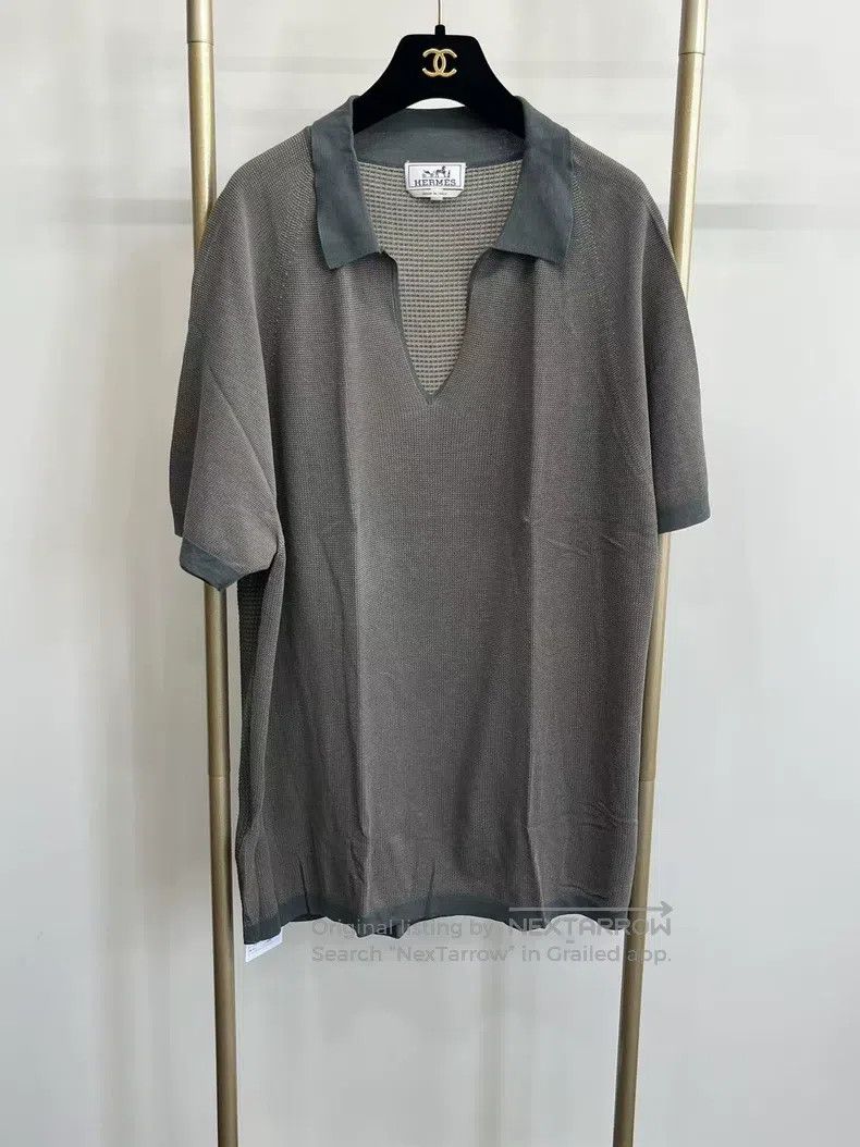 Hermes Hermes Knitted breathable short-sleeved T-shirt Size US XXL / EU 58 / 5 - 1 Thumbnail