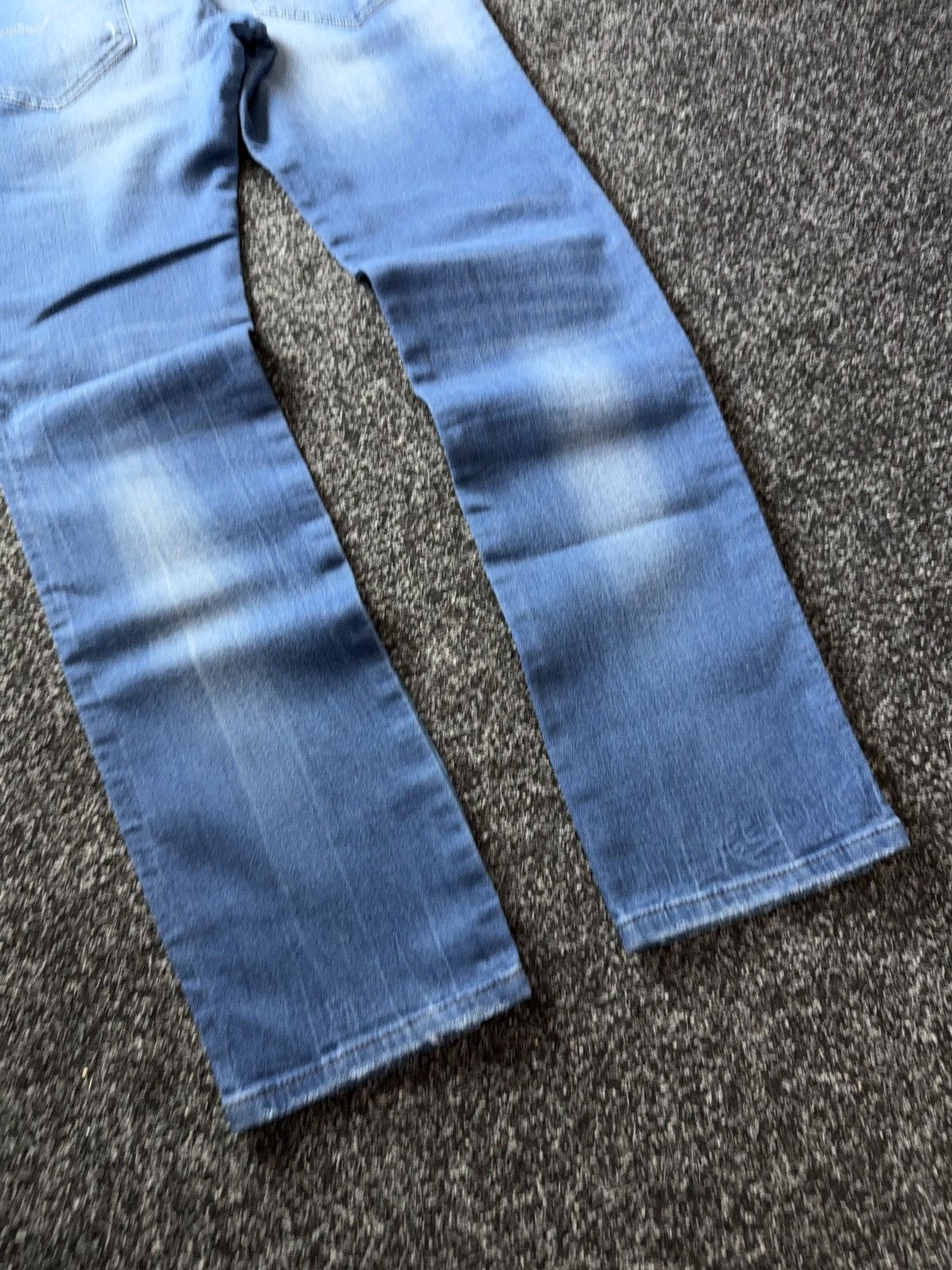 Diesel 00s Y2K Diesel Distressed Jeans Slim Stretch Denim Blue Size US 32 / EU 48 - 15 Thumbnail