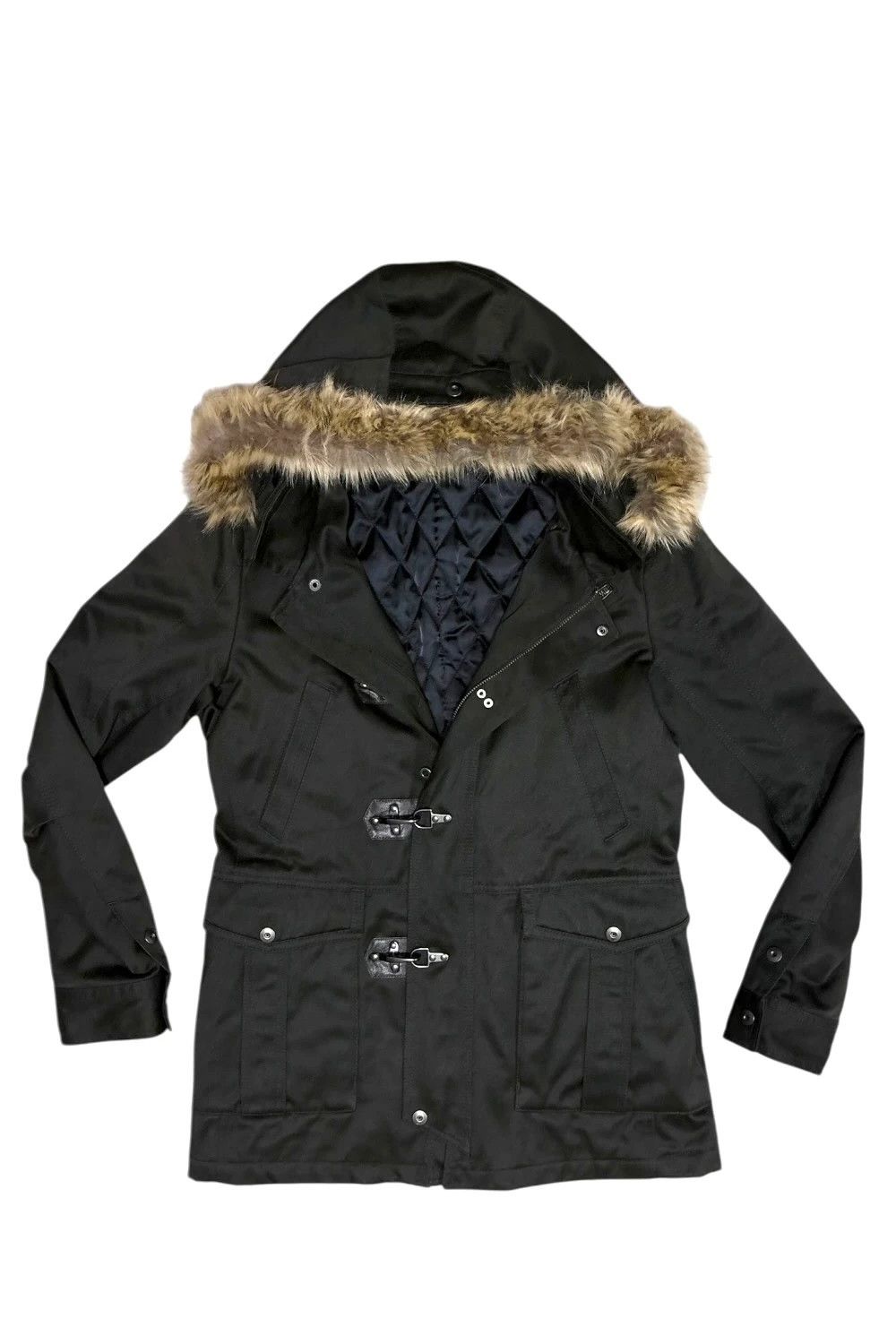 HIDEAWAYS Japanese brand khaki fur hood mod coat parka Size US S / EU 44-46 / 1 - 1 Thumbnail