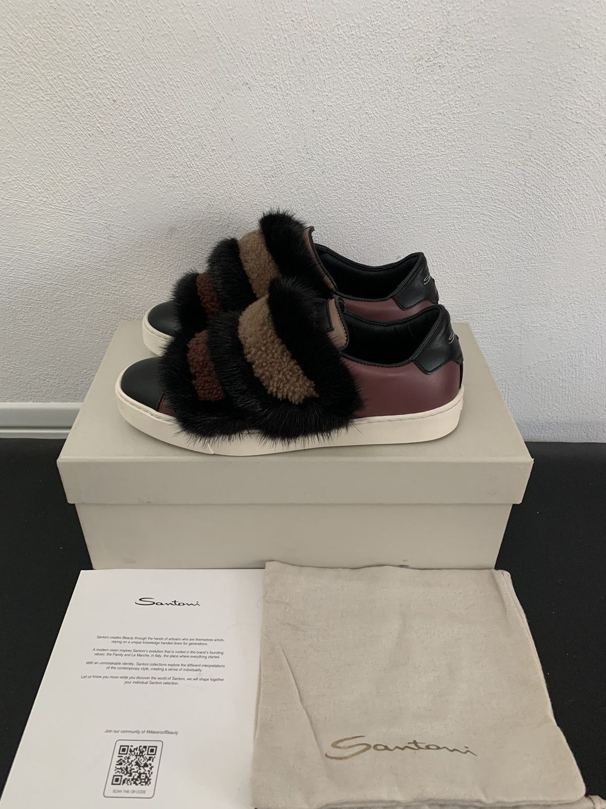 Santoni Santoni Sneakers Leather/Fur sneakers Size US 6.5 / IT 36.5 - 2 Thumbnail