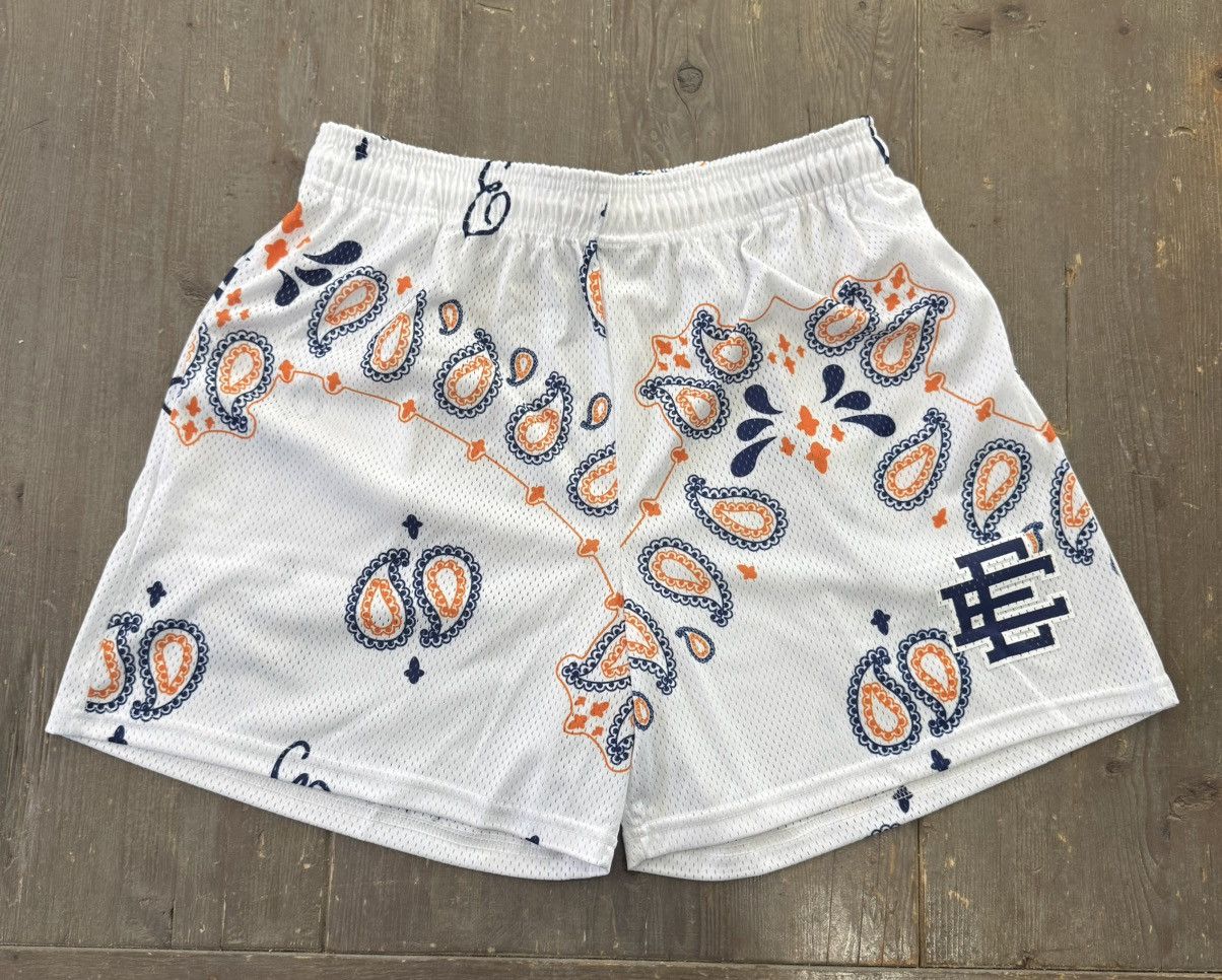 Eric Emanuel ⚡️ Eric Emanuel EE Basic Mesh Shorts Paisley White XXL 2XL ⚡️ Size US 38 / EU 54 - 2 Thumbnail