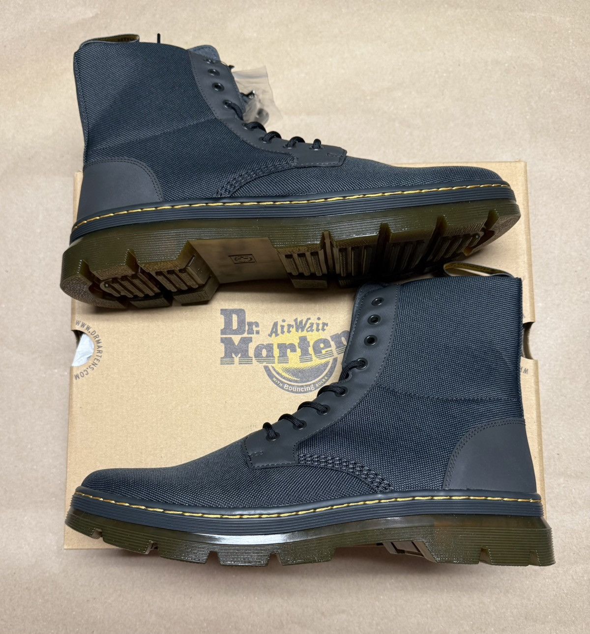 Dr. Martens Dr Marten Combs Charcoal Grey Boots size 14 Combat Rare NEW! Size US 14 / EU 47 - 1 Thumbnail
