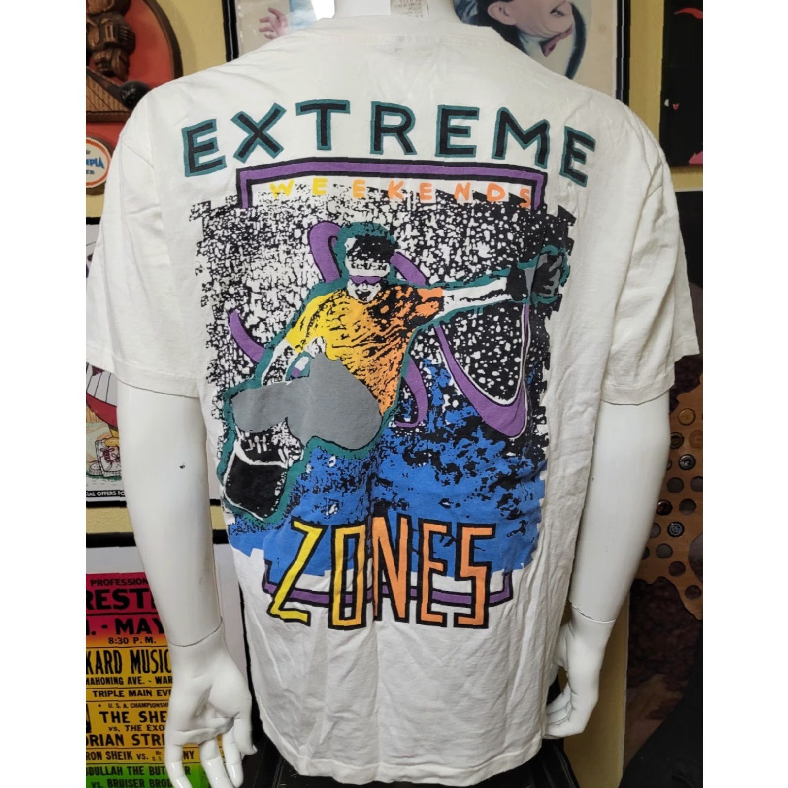 Vintage VINTAGE Weekends Beachwear T-Shirt Mens XL White 90s California Party Skateboard Snowboard Graphic Tee Shirt Size US XL / EU 56 / 4 - 3 Thumbnail