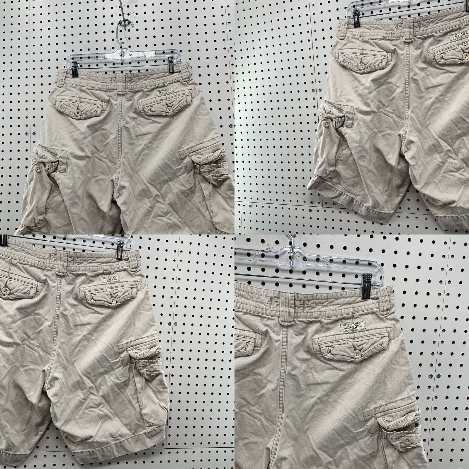 Polo Ralph Lauren VINTAGE Polo Ralph Lauren Cargo Shorts Mens 32 Ivory Utility Pocket Size US XS / EU 42 / 0 - 8 Thumbnail