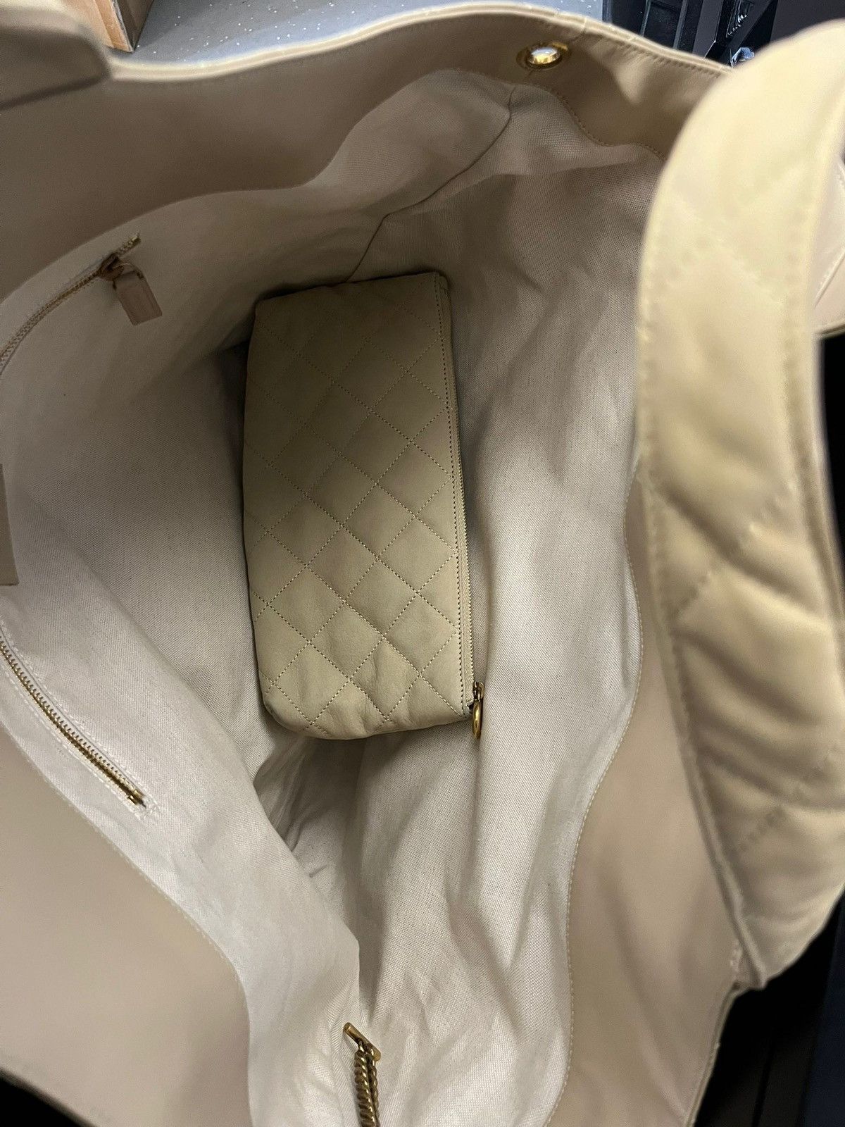 Saint Laurent Paris o1bcso1str1225 Size:OS/Icare in Beige Size ONE SIZE - 7 Thumbnail