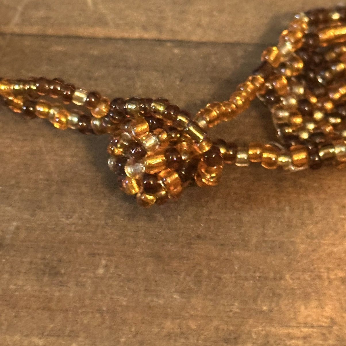 Vintage Vintage multi strand layered seed bead & agate chip necklace Size ONE SIZE - 5 Thumbnail