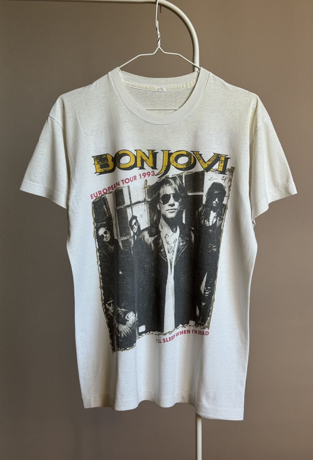 Band Tees Vintage 1993 Bon Jovi Keep The Faith T-shirt Tee Size US M / EU 48-50 / 2 - 1 Thumbnail
