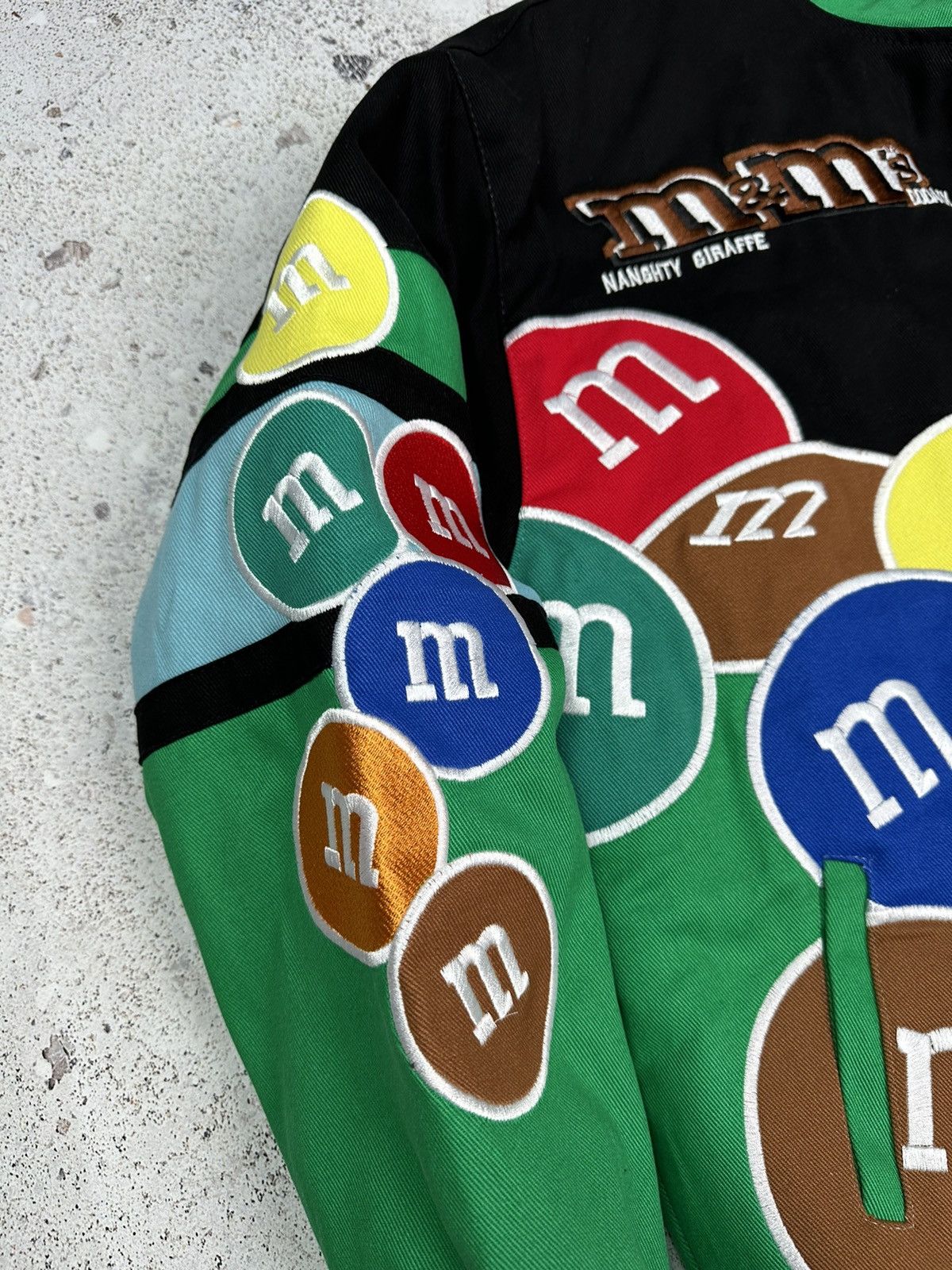NASCAR × Vintage M&ms Nascar Formula uno F1 racing jacket moto Men XL green Size US XL / EU 56 / 4 - 15 Thumbnail