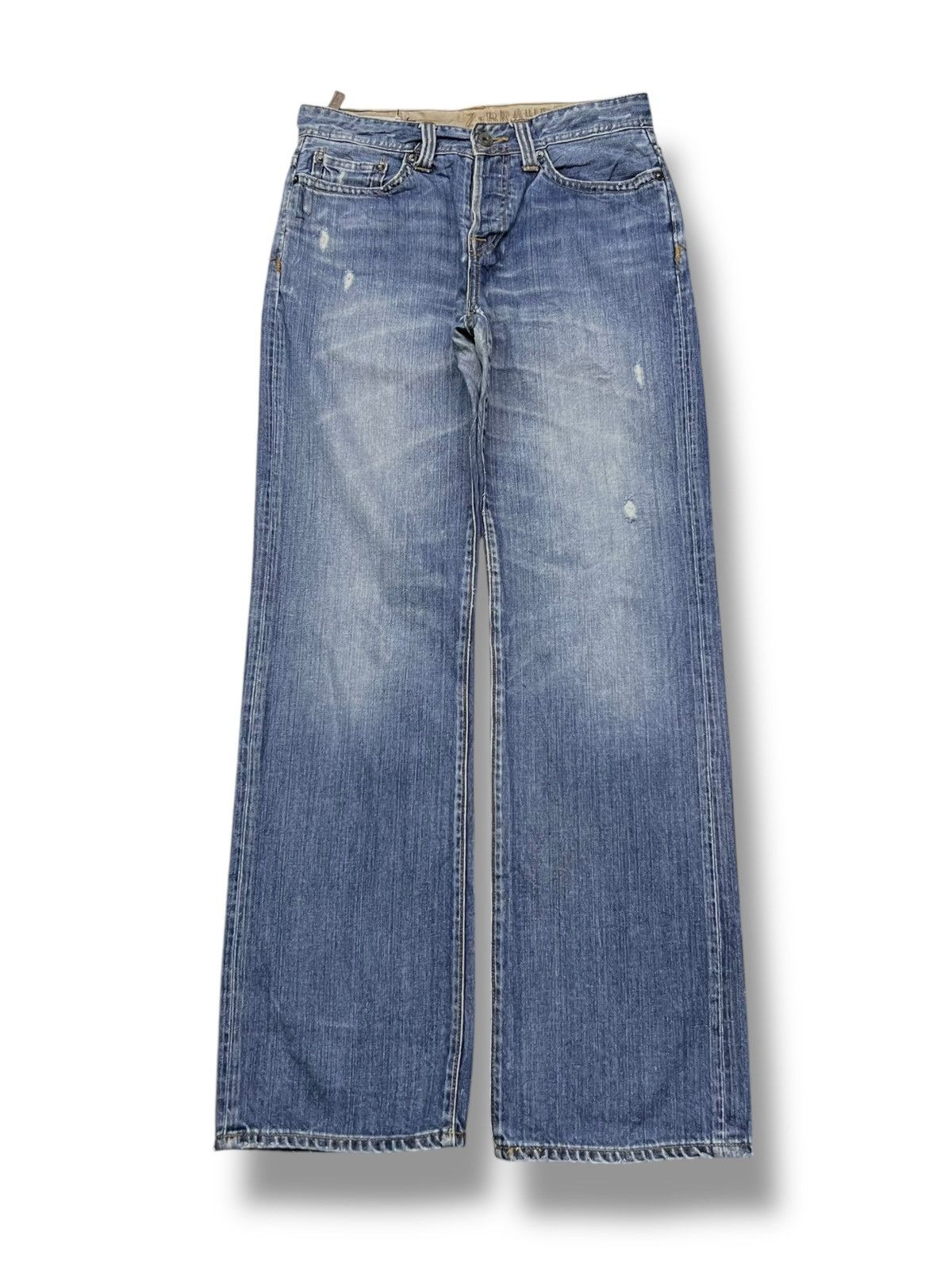 Japanese Brand Vintage Z-Brand - Faded Wash, Distressed Denim Size US 32 / EU 48 - 2 Thumbnail