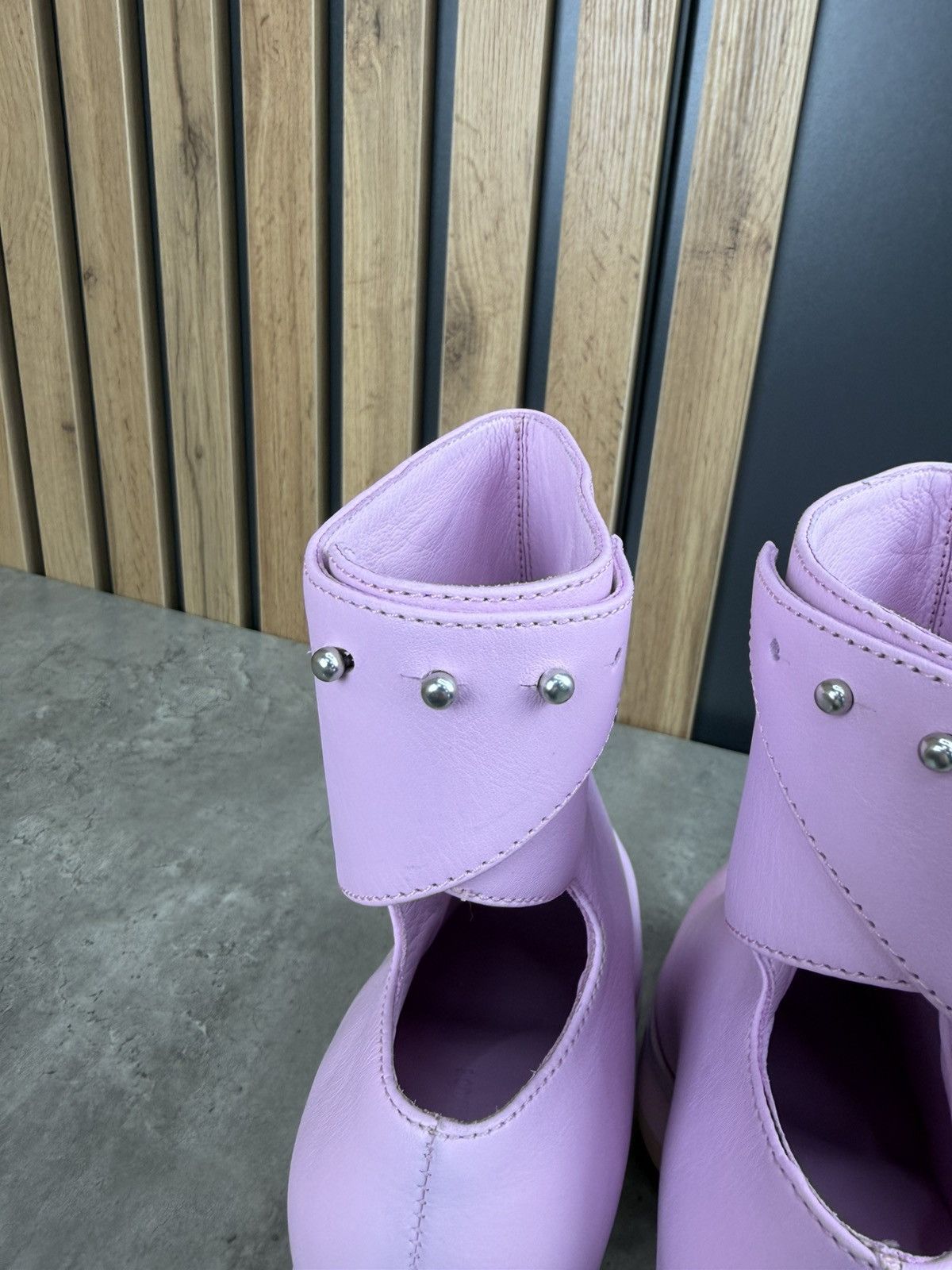 Japanese Brand at.kollektive x Kostas Murkudis Leather Platform Ankle Boots Size US 10 / IT 40 - 4 Thumbnail