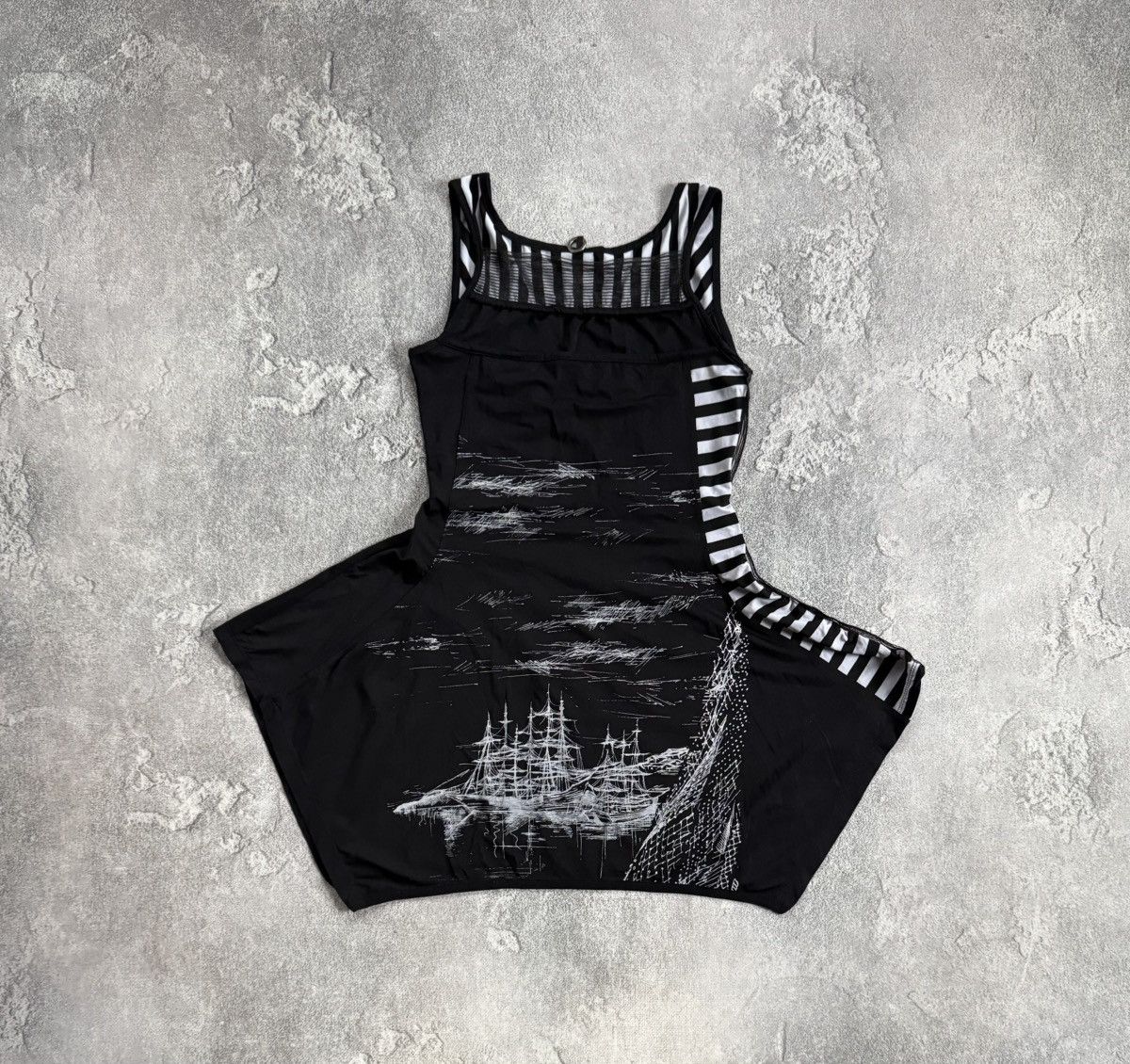 Other Save the queen all printed ship 🛳️ dress 👗 sleeveless Size S / US 4 / IT 40 - 12 Thumbnail