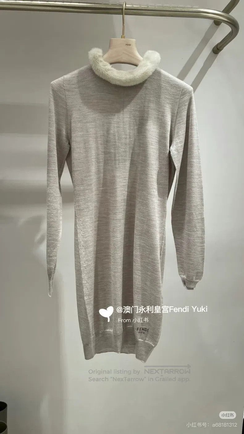 Fendi Fendi Autumn/Winter 24 Backless Knit Dress with Mink Colla Size XS / US 0-2 / IT 36-38 - 7 Thumbnail