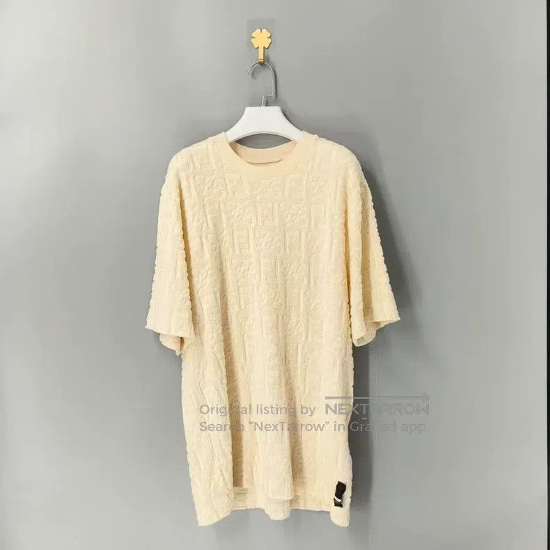 Fendi Fendi Beige All-Over Printed Terry Short Sleeve Size US M / EU 48-50 / 2 - 1 Thumbnail