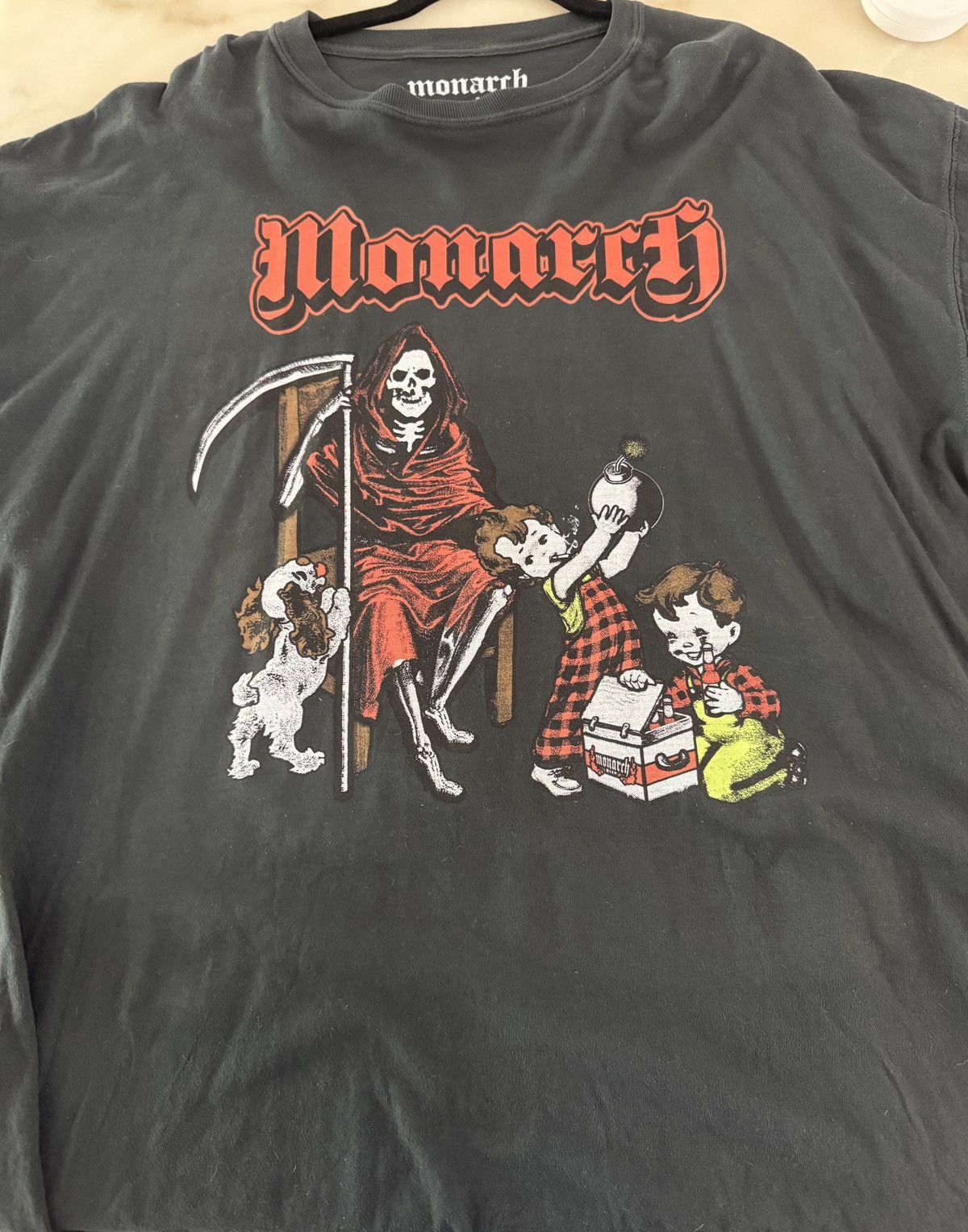 Other Monarch Grim Reaper T-Shirt Size US XXL / EU 58 / 5 - 1 Thumbnail